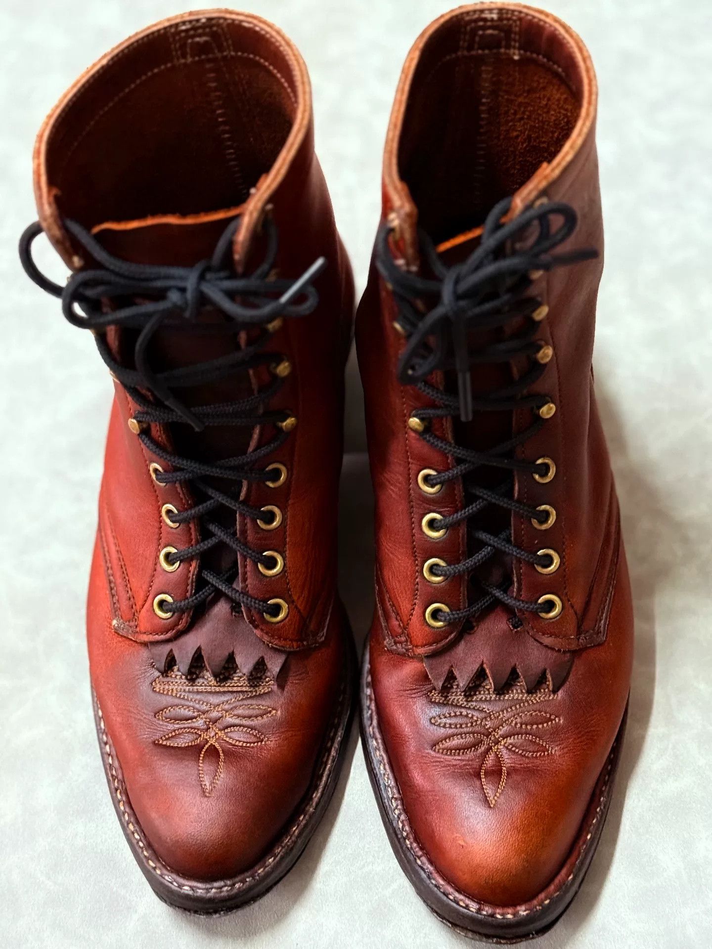White's Boots White Work Boots with Decorative Stitching Size US 8 / EU 41 - 1 Thumbnail