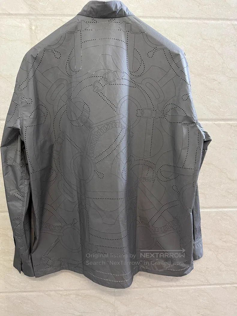 Hermes Hermes size 41 Long Sleeve Shirt, Pewter Grey, Mother-of-Pe Size US XS / EU 42 / 0 - 2 Thumbnail