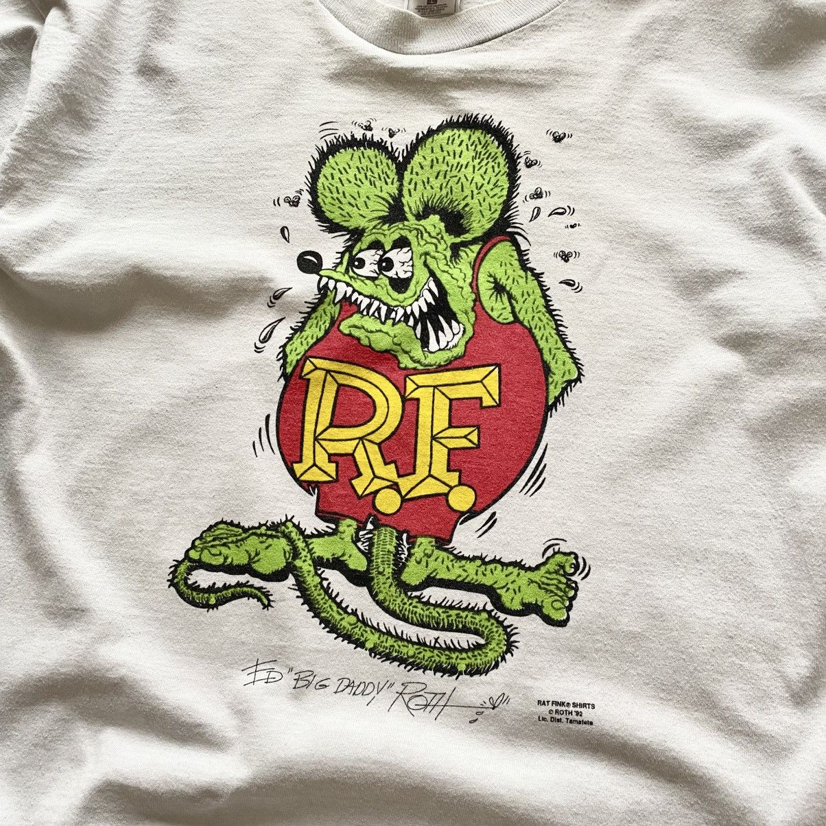 Other 1992 Ed Roth Rat Fink Big Logo Rat True Vintage T-shirt Tee Size US L / EU 52-54 / 3 - 2 Thumbnail