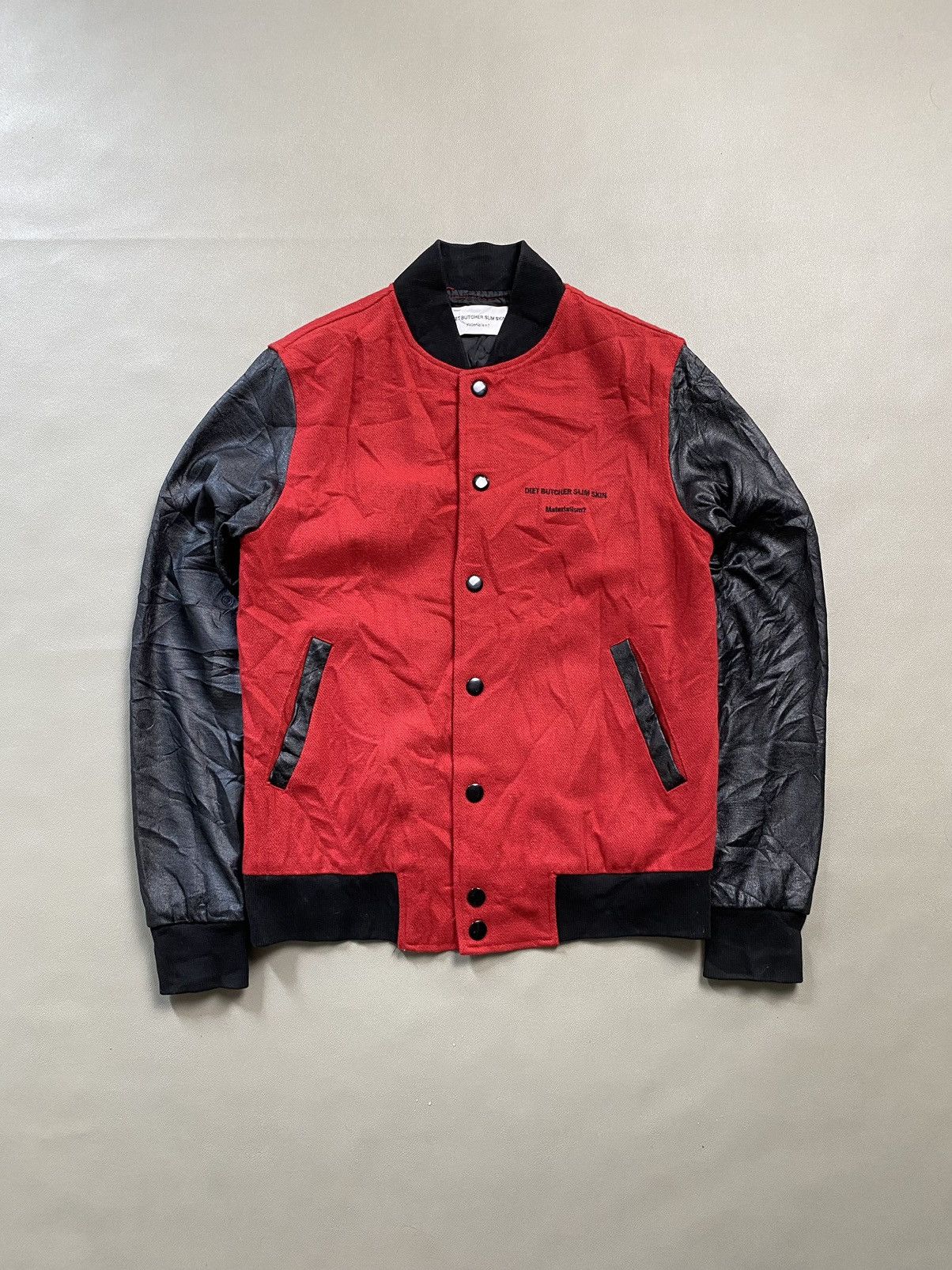 Diet Butcher Slim Skin DBSS Snap Button Varsity Jacket Size US M / EU 48-50 / 2 - 2 Thumbnail