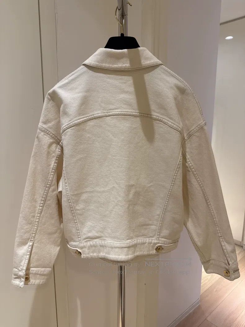 Brunello Cucinelli Brunello Cucinelli White gold button denim jacket Size XXS / US 00 / IT 34 - 2 Thumbnail