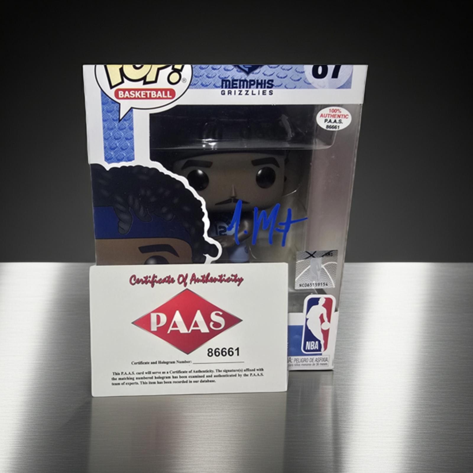 Other Ja Morant of the Memphis Grizzlies signed Funko Pop COA Size ONE SIZE - 2 Thumbnail
