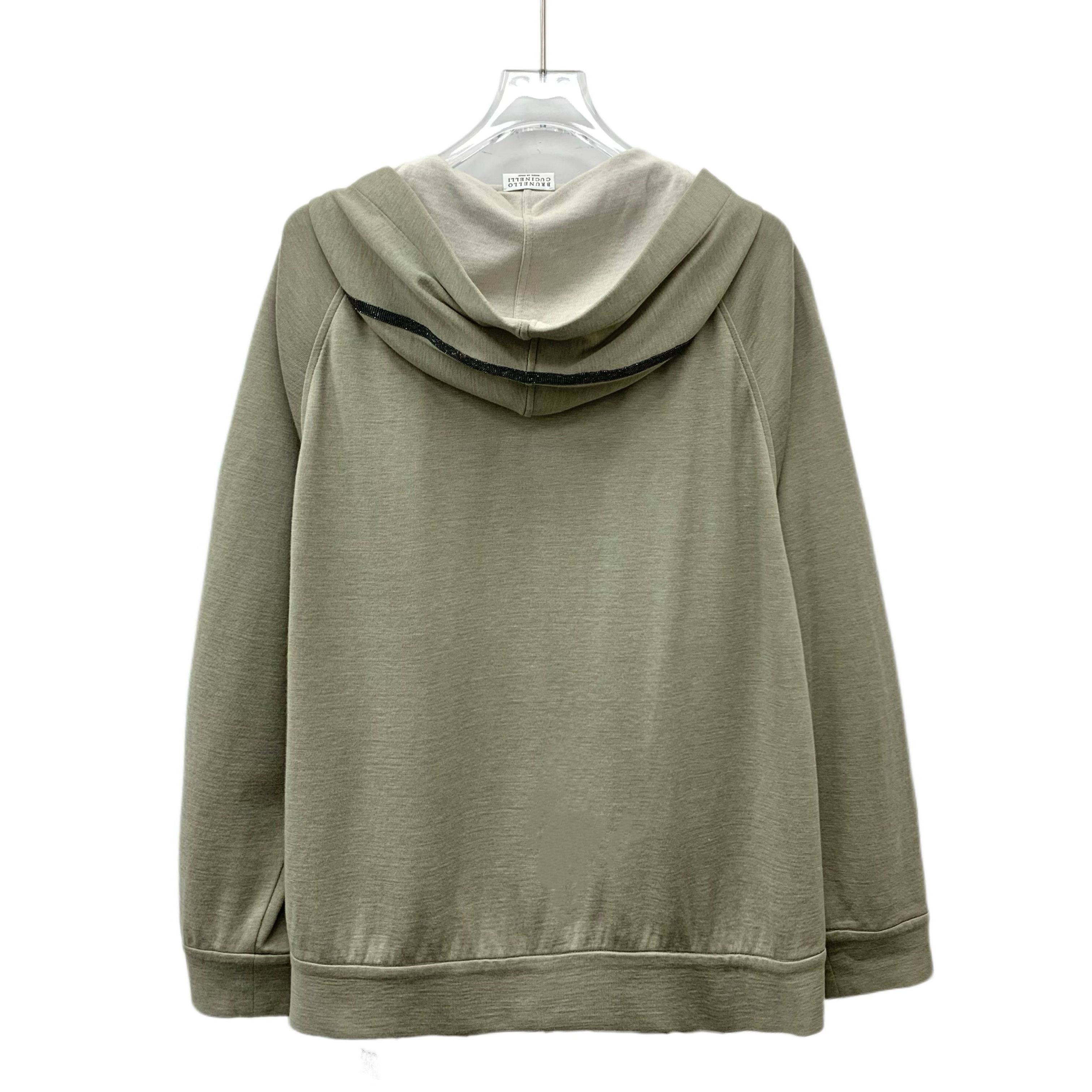 Brunello Cucinelli Brunello Cucinelli Grey-Green Zip Hoodie (Size L) Size US L / EU 52-54 / 3 - 3 Thumbnail