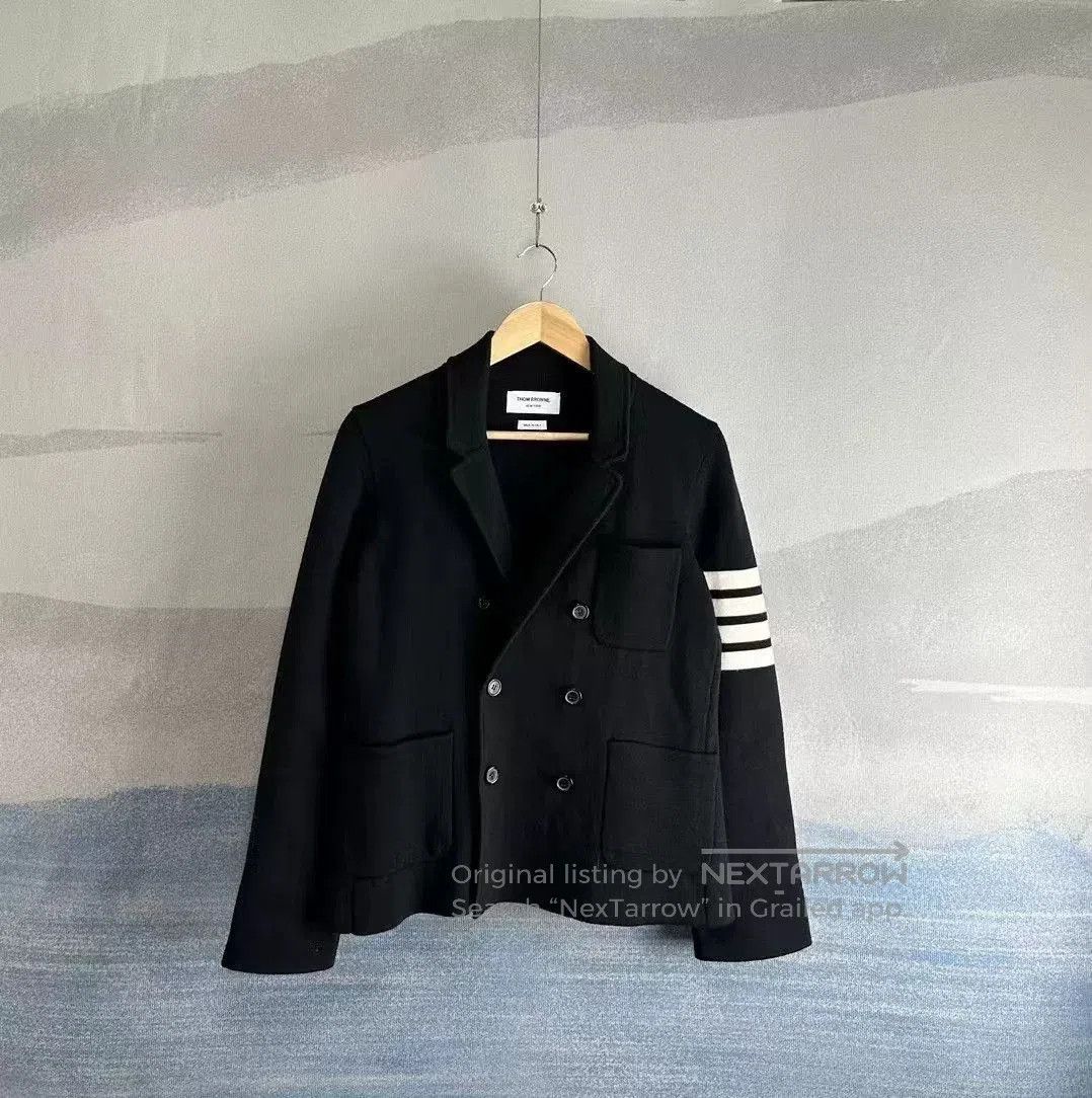 Thom Browne thom browne black wool double-breasted jacket. Size US M / EU 48-50 / 2 - 1 Thumbnail