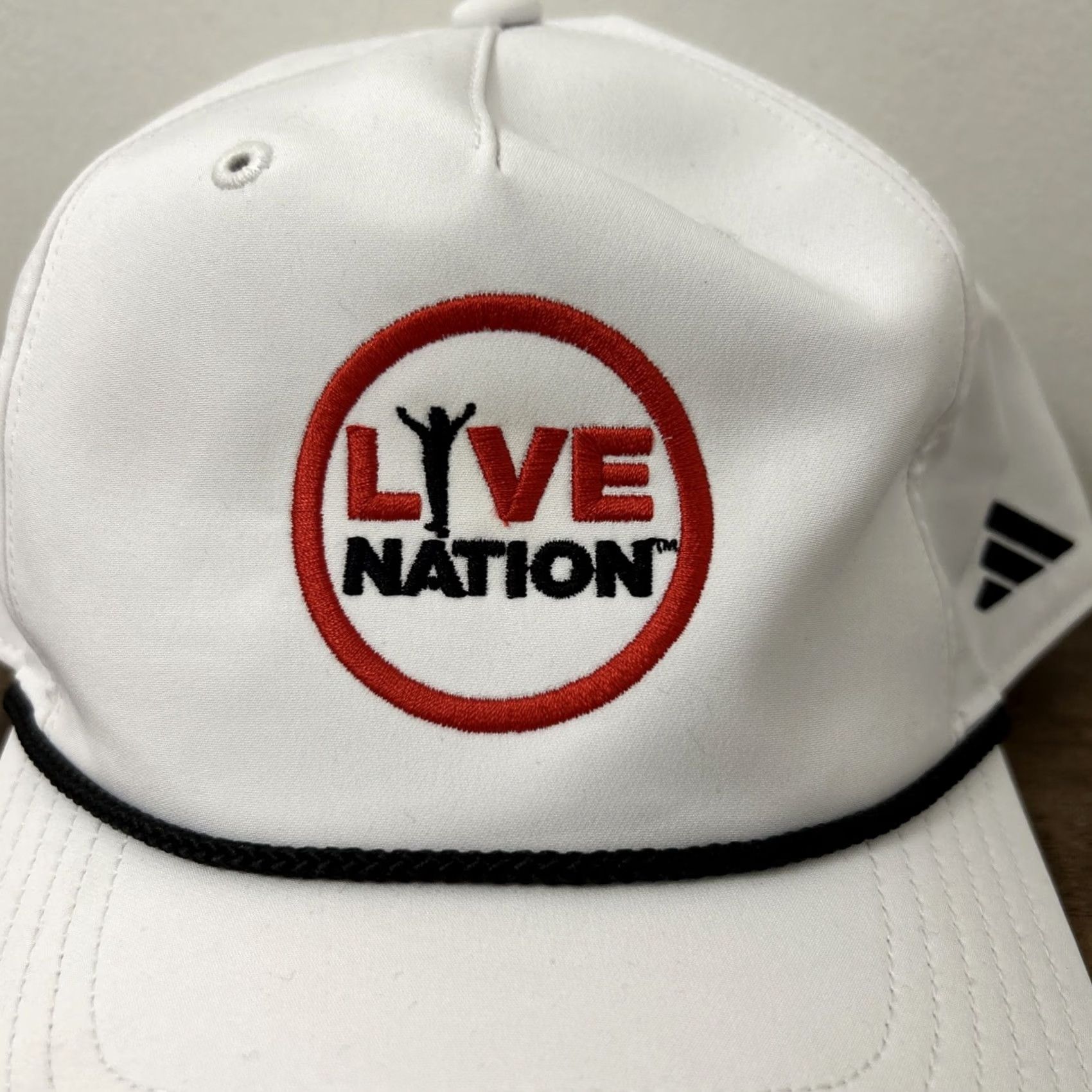 Adidas Adidas Live Nation Hat Cap Snap Back Mens One Size White 3-Stripes Size ONE SIZE - 2 Thumbnail