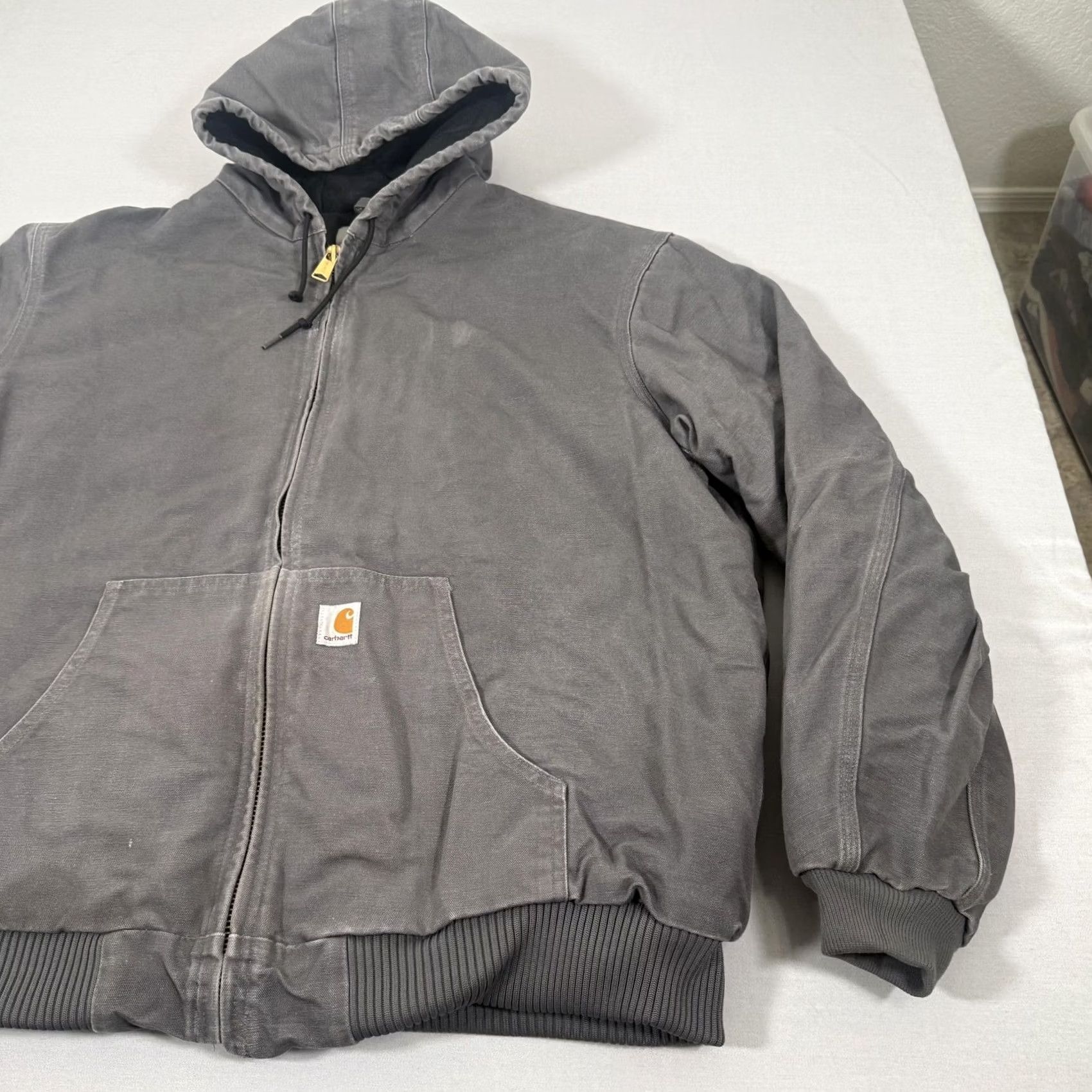 Carhartt Vintage Carhartt Mens Jacket - Gray Canvas Hoodie Size US XXL / EU 58 / 5 - 4 Thumbnail