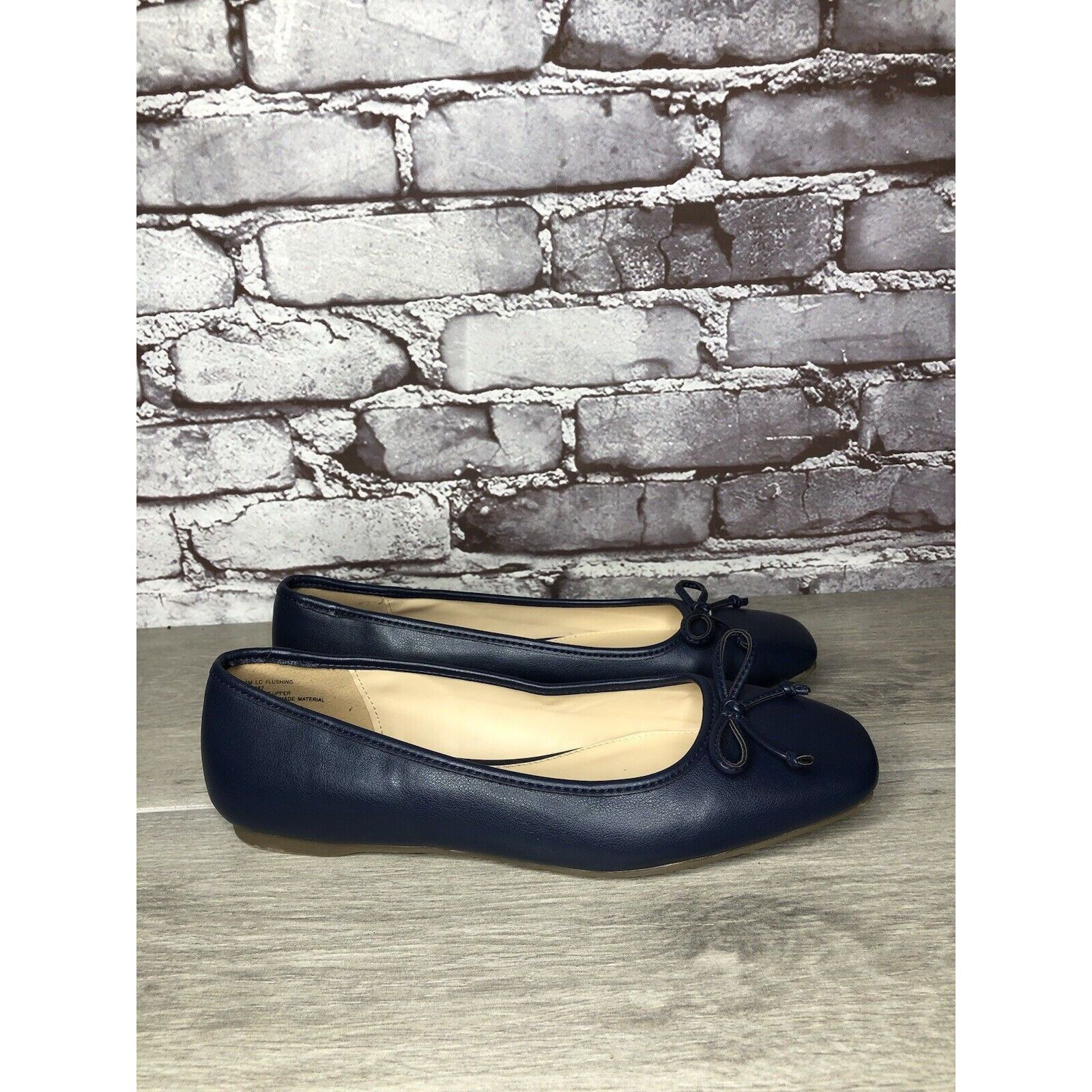 Liz Claiborne Liz Claiborne Memory Foam Navy Blue Leather Ballet Flats Wom Size US 8.5 / IT 38.5 - 17 Thumbnail