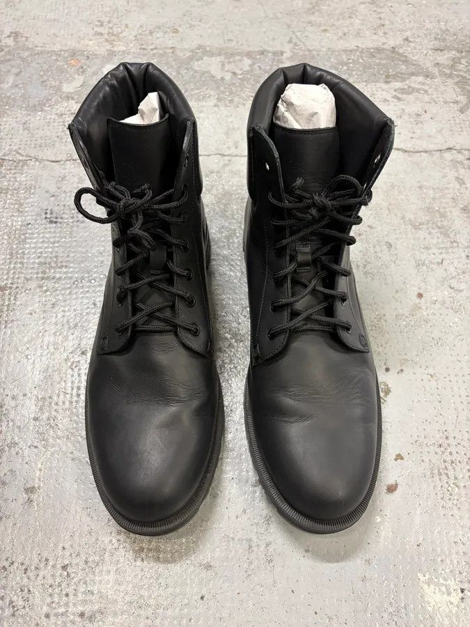 Gucci 2000s Gucci Black Lace-Up Combat Leather Boots Size US 12.5 / EU 45-46 - 2 Thumbnail