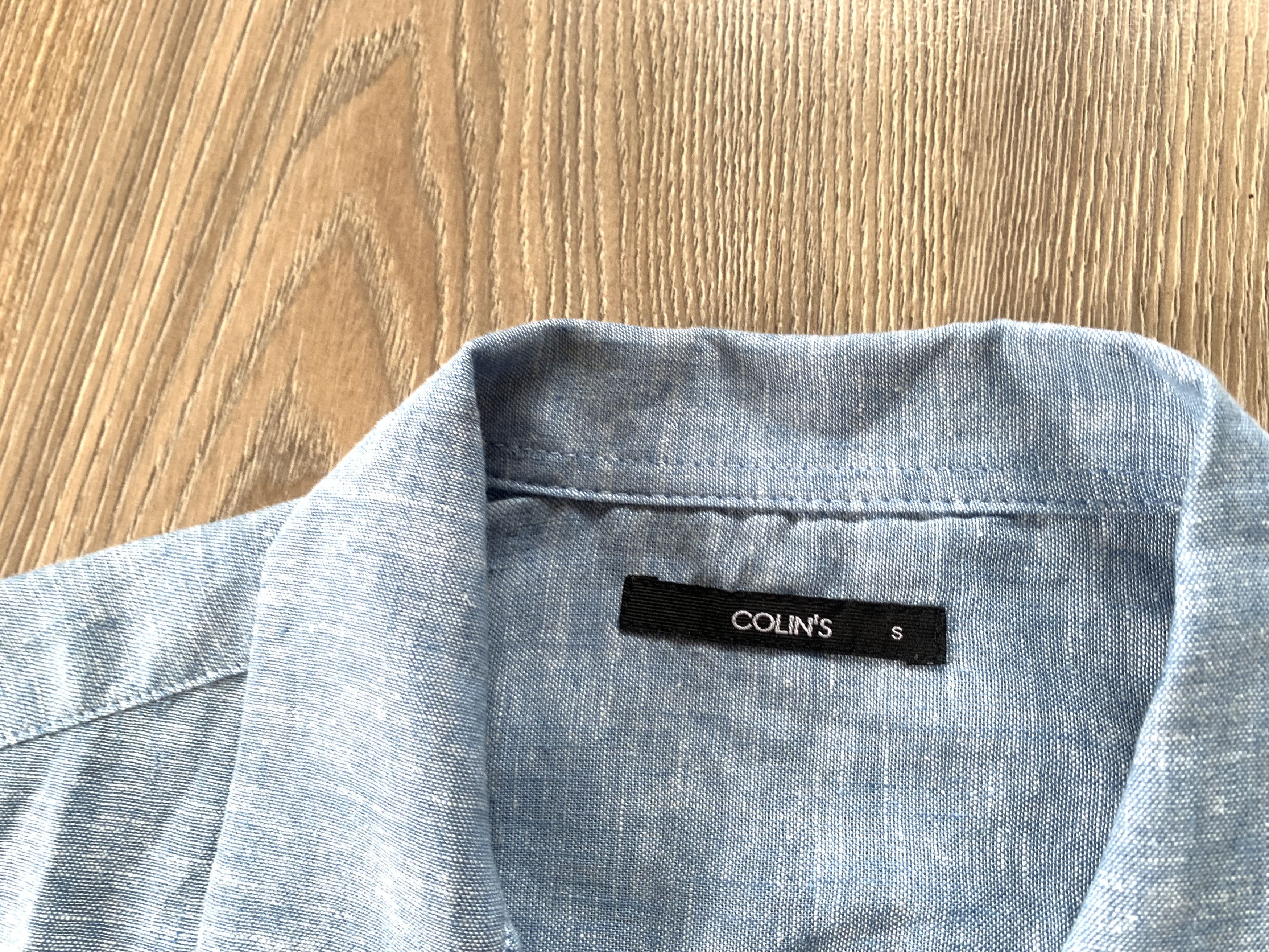 Other Colins New Linen Light Blue Pocket Short Sleeve Shirt Size US S / EU 44-46 / 1 - 7 Thumbnail
