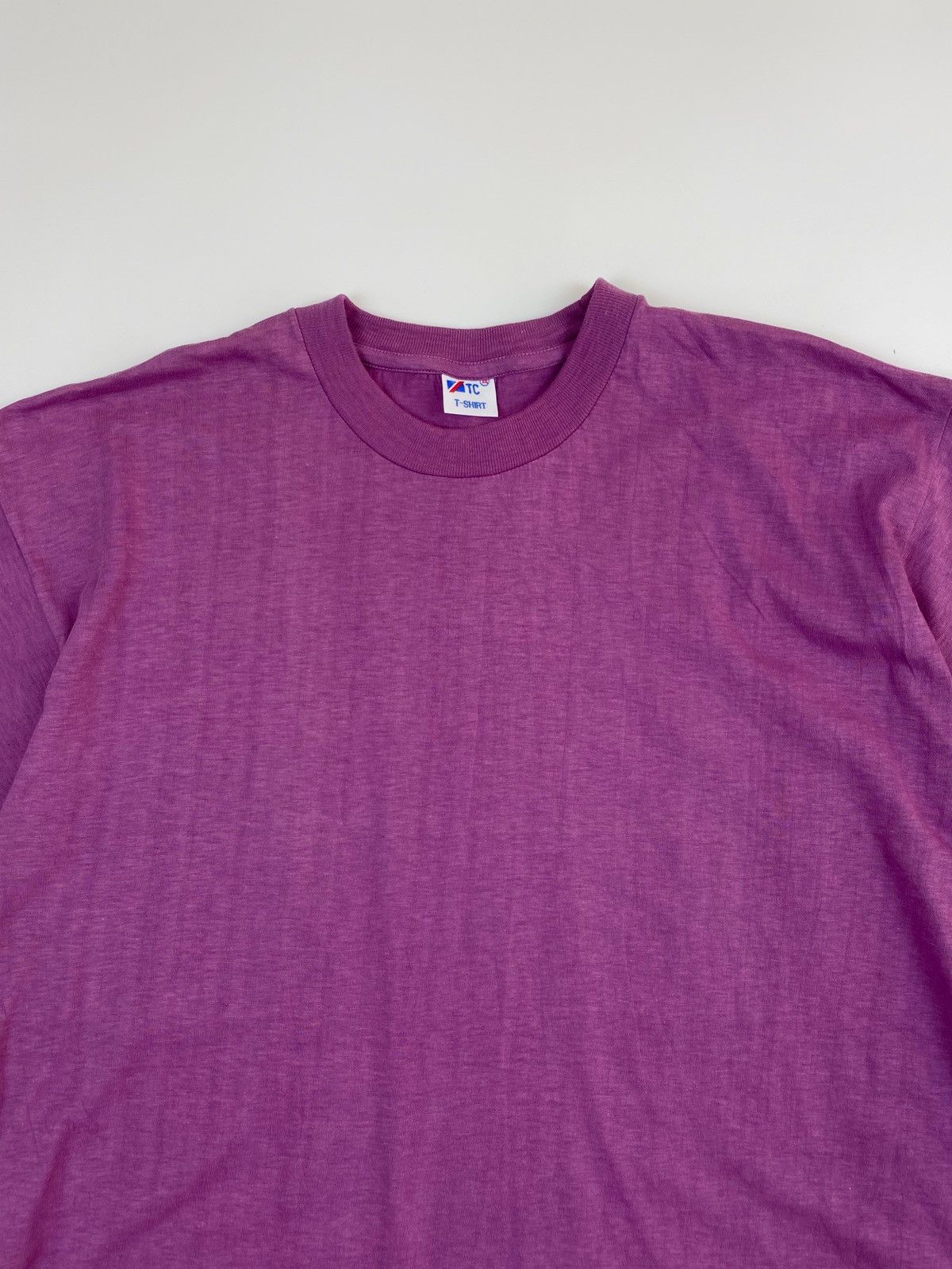Vintage 1990’s Vintage Blank Single Stitch Purple T-Shirt Size US XL / EU 56 / 4 - 2 Thumbnail