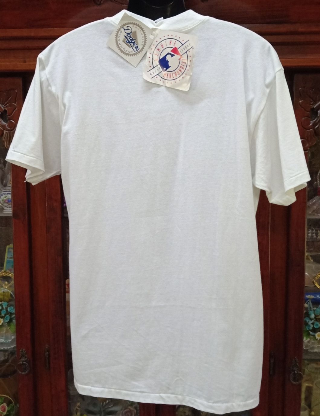 MLB Vintage 90s NOS Hideo Nomo "The Tornado" LA Dodgers T-shirt Size US L / EU 52-54 / 3 - 2 Thumbnail