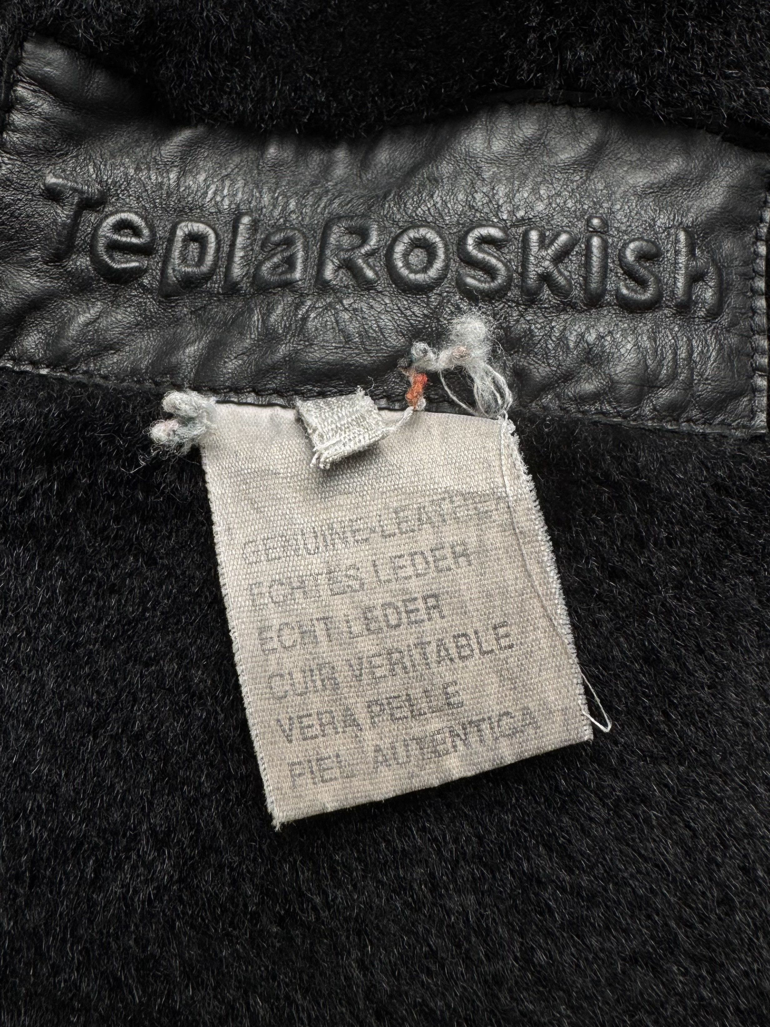 Vintage Women Vintage Sheepskin Leather Coat Black Fur Collar Size M / US 6-8 / IT 42-44 - 11 Thumbnail