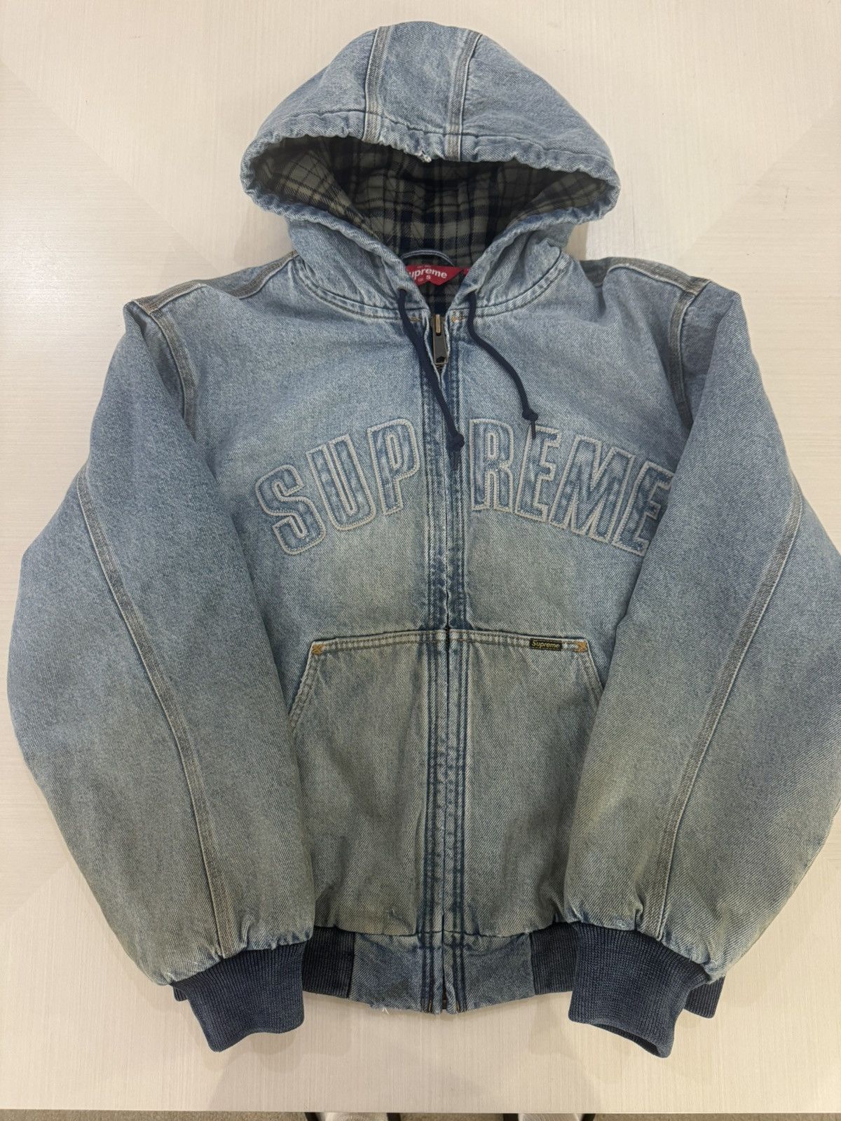 Supreme Reflective Arc Hooded Work Jacket | Grailed