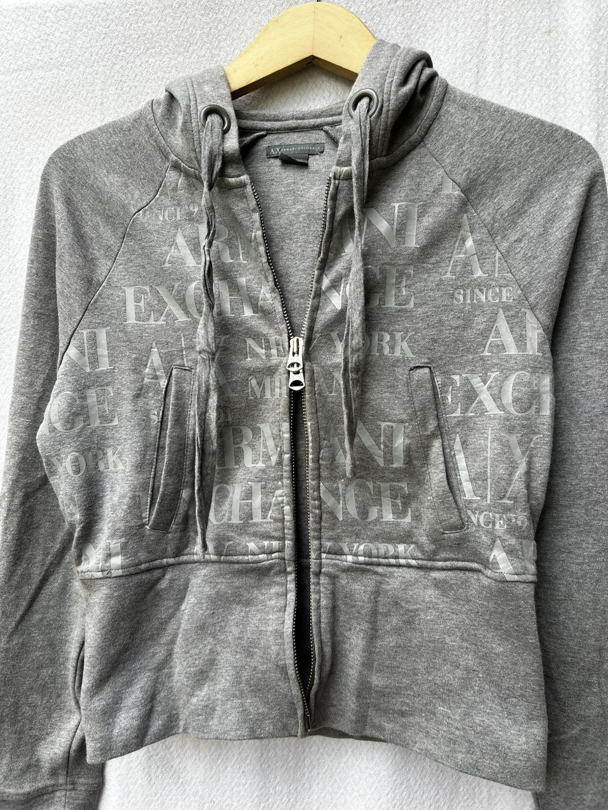 Armani Exchange × Designer × Vintage Armani Exchange Hoodie Archived Poem Zip Up Size US S / EU 44-46 / 1 - 5 Thumbnail