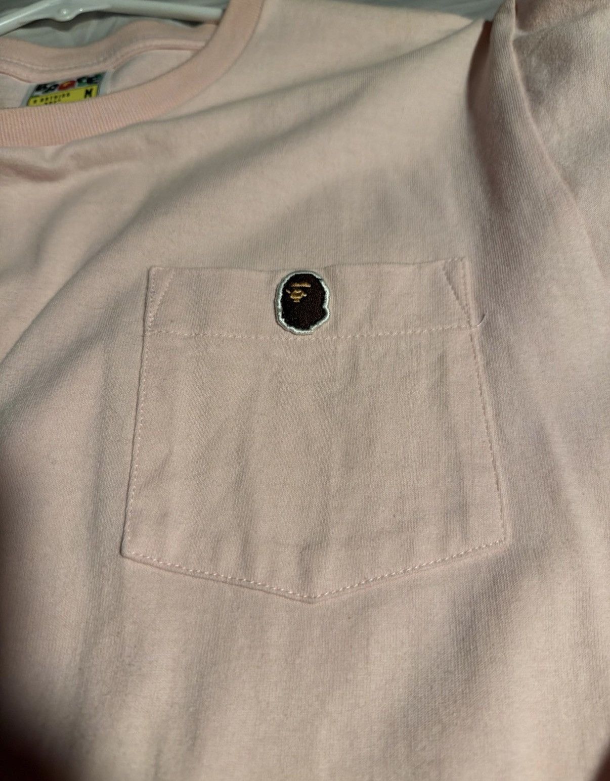 Bape Pink Bape Pocket Tee Size US M / EU 48-50 / 2 - 3 Thumbnail