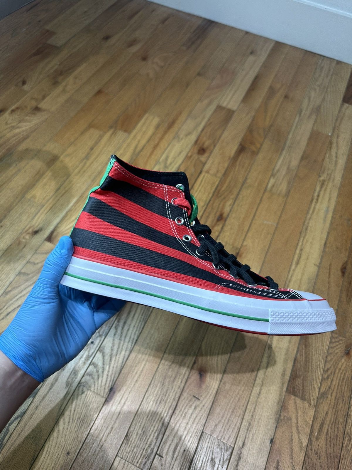 Converse Converse Denim Tears x Chuck 70 High Pan-African Flag Size US 12 / EU 45 - 6 Thumbnail