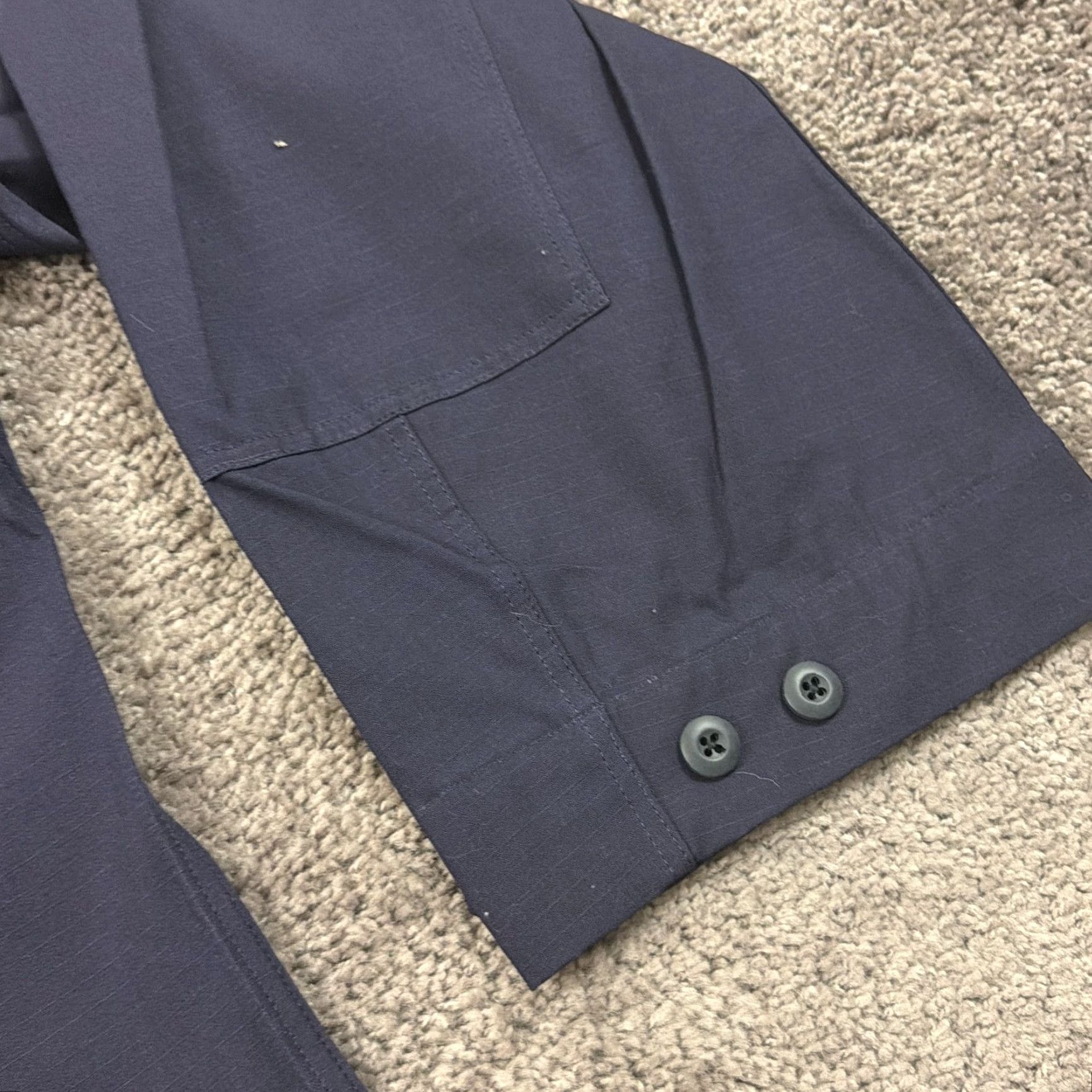 Vintage TRU-SPEC Shirt Mens 4XL Blue Canvas Tactical Utility Long Sleeve Pockets Tac Shirt Size US XXL / EU 58 / 5 - 3 Thumbnail
