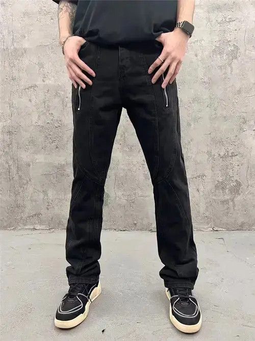 VIBE patchwork utility zipper flared jeans Size US 32 / EU 48 - 2 Thumbnail