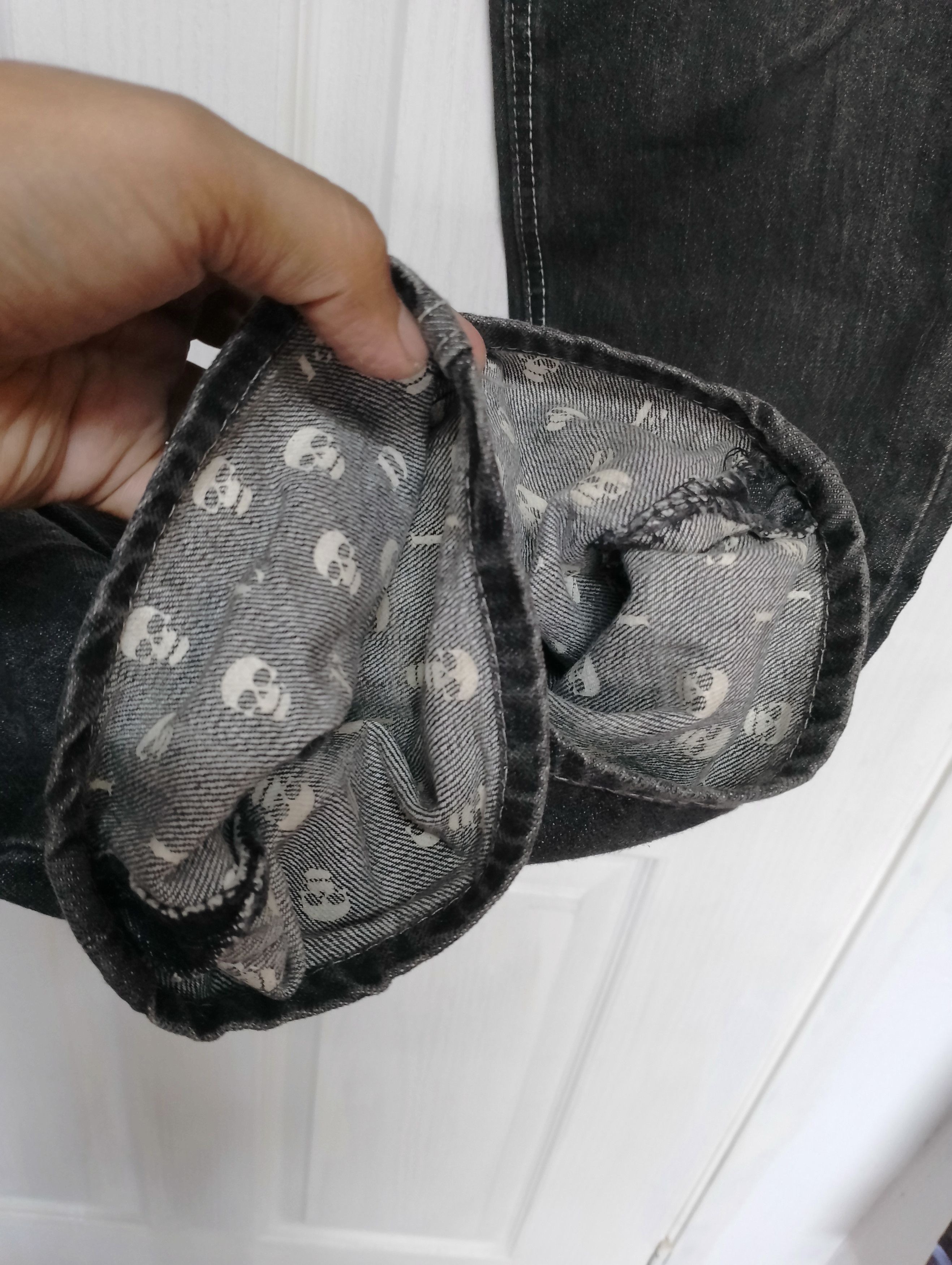 Beauty Beast WILD LIFE SKULL BONES PUNK JEANS Size US 32 / EU 48 - 5 Thumbnail