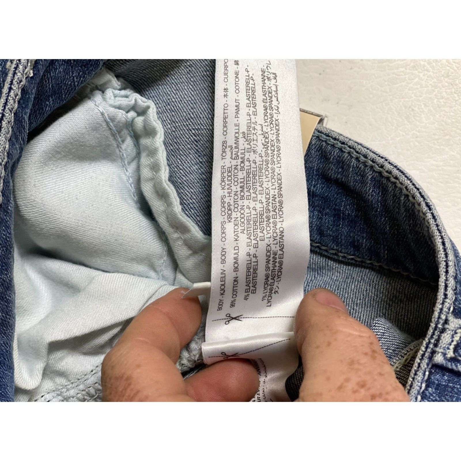 Ariat Ariat Jeans Mens 33” W 34” L Bombshell Perfect Rise Frayed Cuff Denim Straight Blue Denim 34” L Size US 33 - 5 Thumbnail