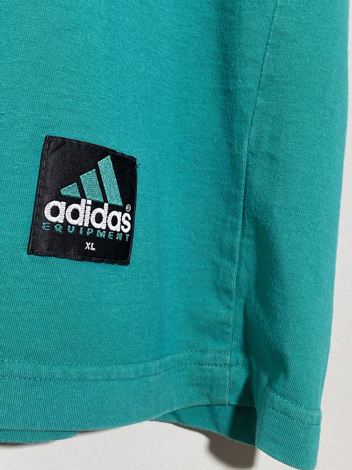 Adidas × Vintage Vintage 90s Adidas Equipment hype streetwear green t-shirt Size US L / EU 52-54 / 3 - 8 Thumbnail