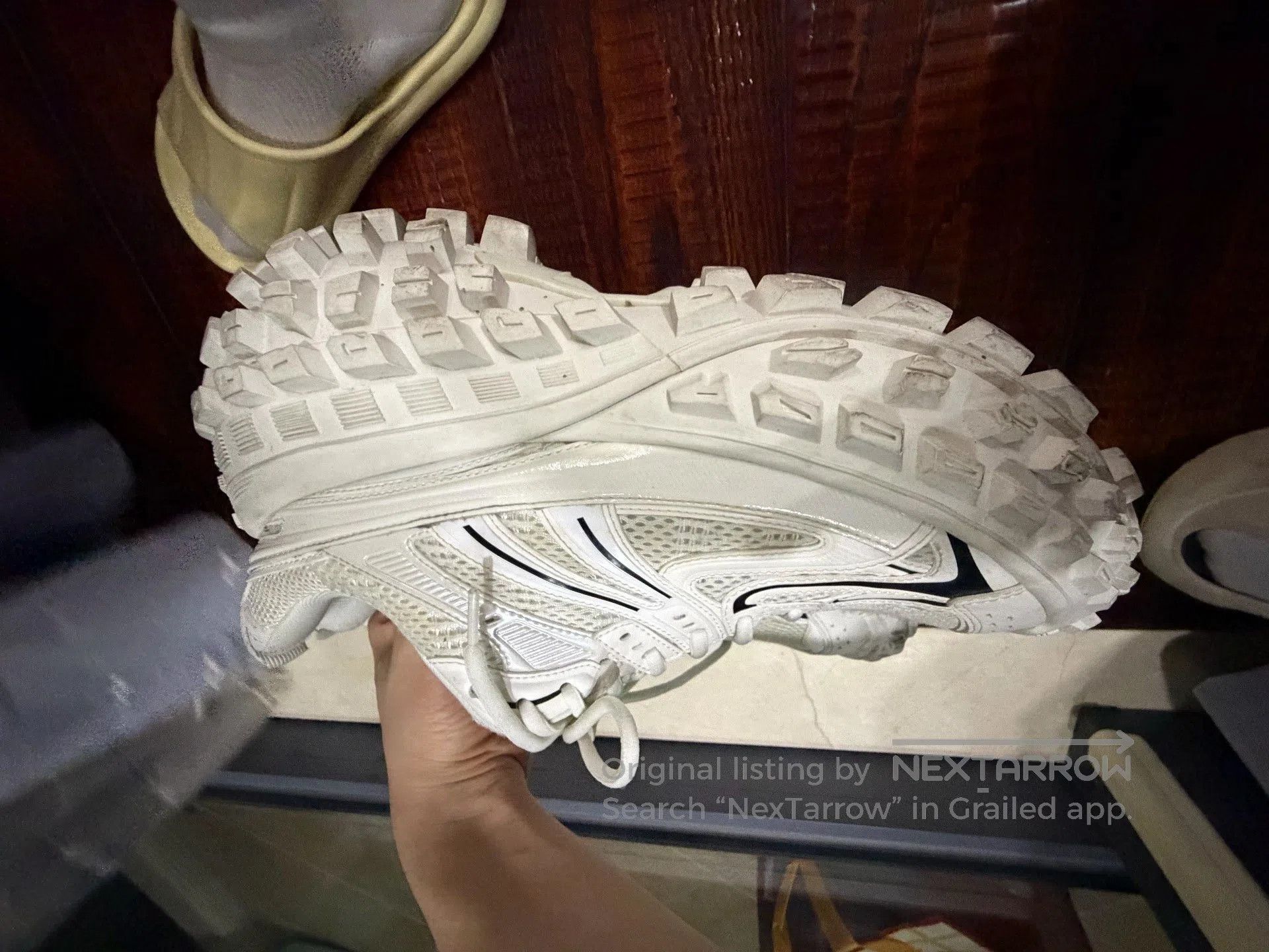 Balenciaga Balenciaga Defender White Distressed Sneakers. Size US 9 / EU 42 - 8 Thumbnail