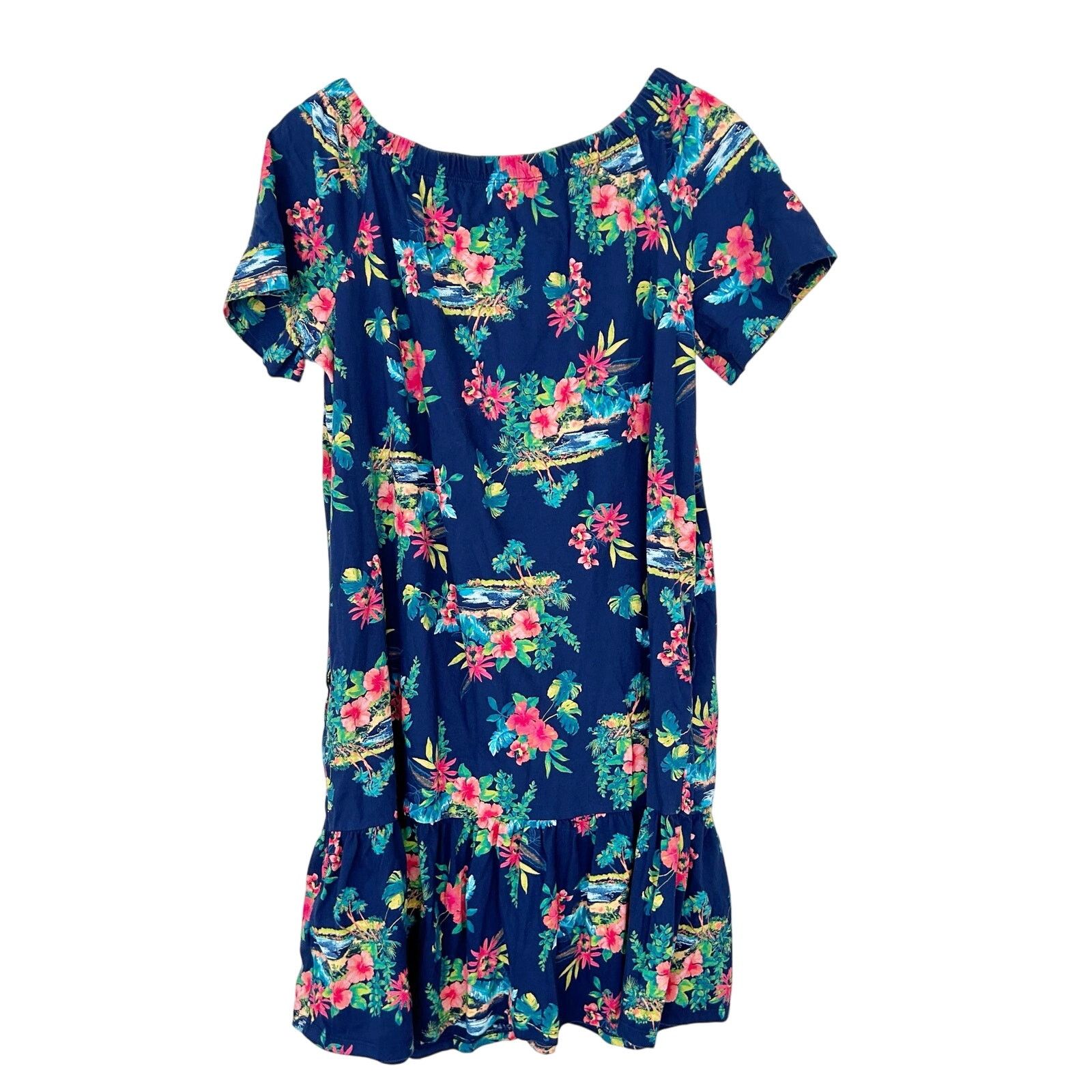 Lands' End Lands End Blue Floral Dress Sz L Size L / US 10 / IT 46 - 5 Thumbnail