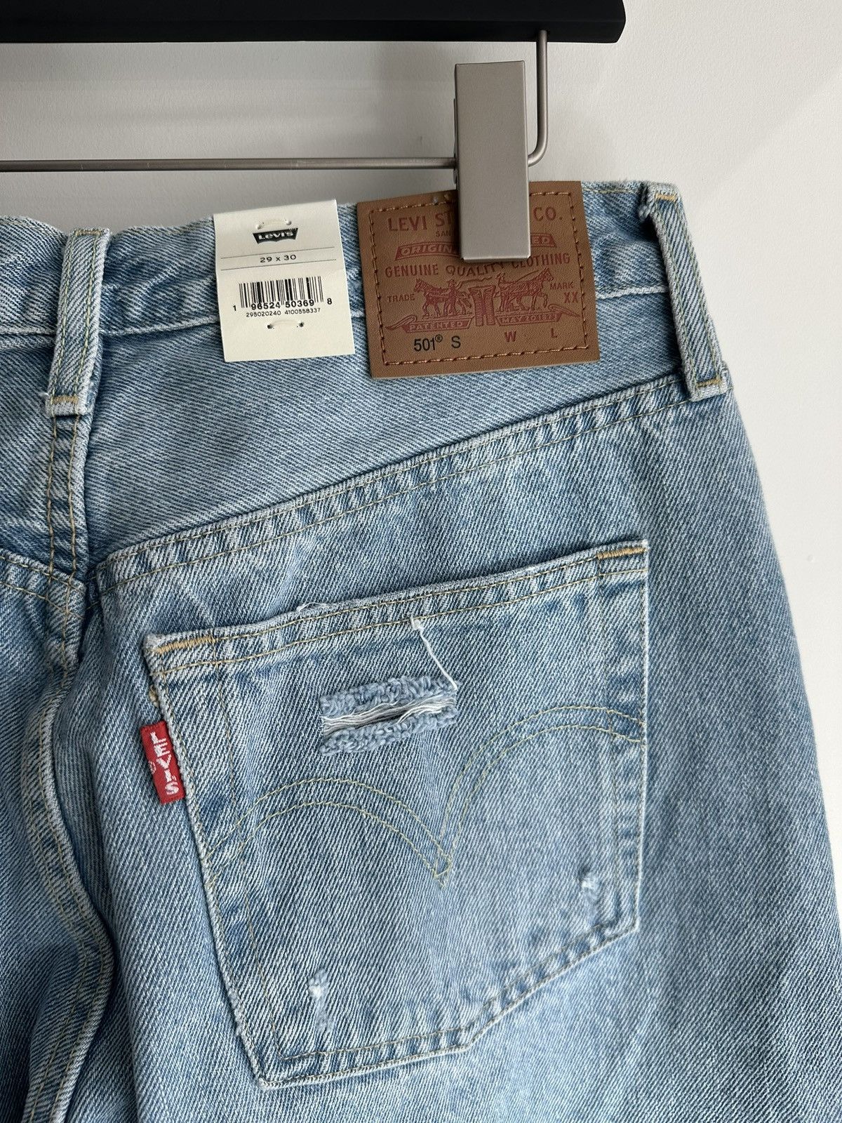 Levi's 501 Skinny High Waist Distressed Jeans Size 29" - 4 Thumbnail