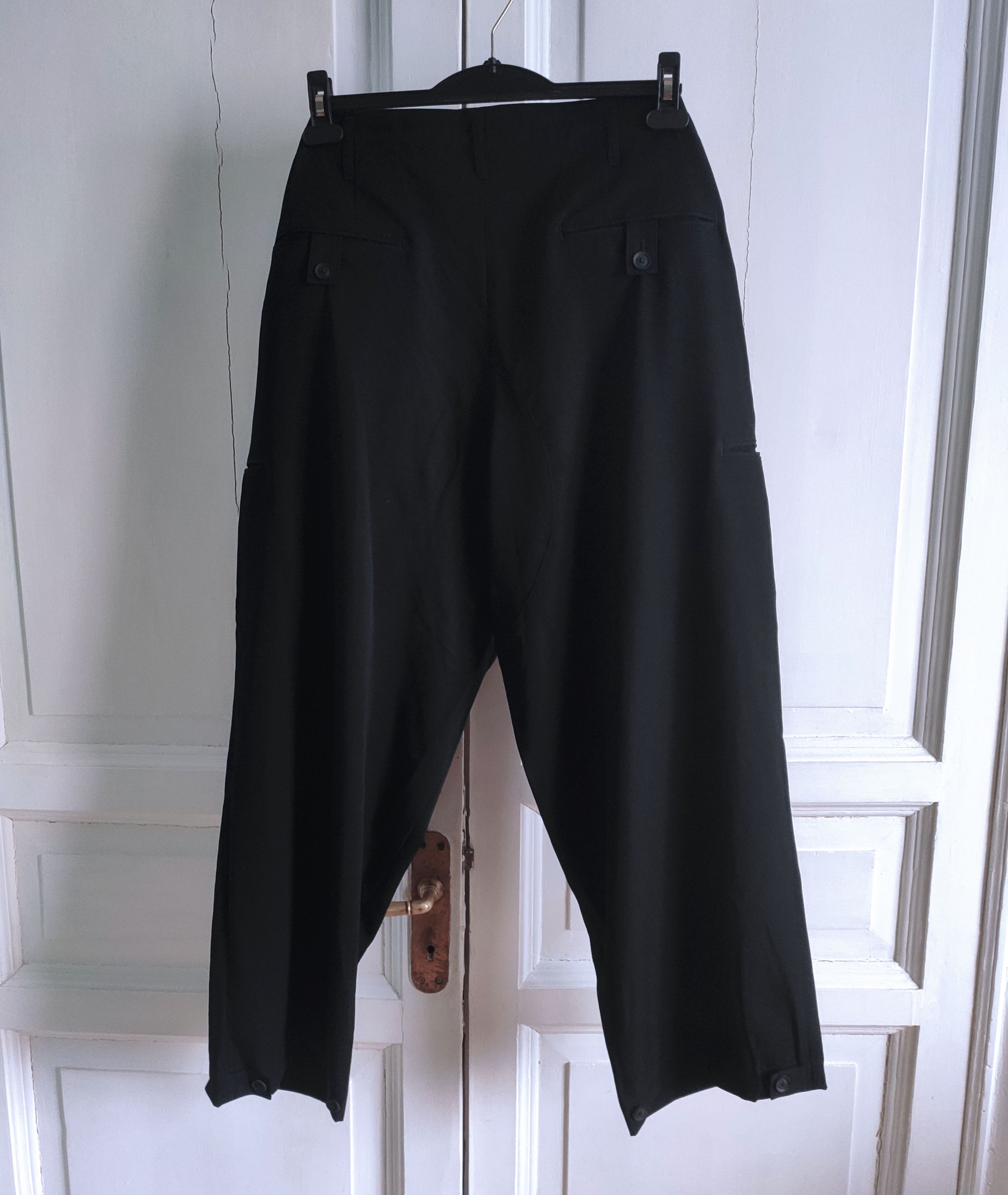 Yohji Yamamoto FW20 Wide gabardine trousers Size US 34 / EU 50 - 3 Thumbnail