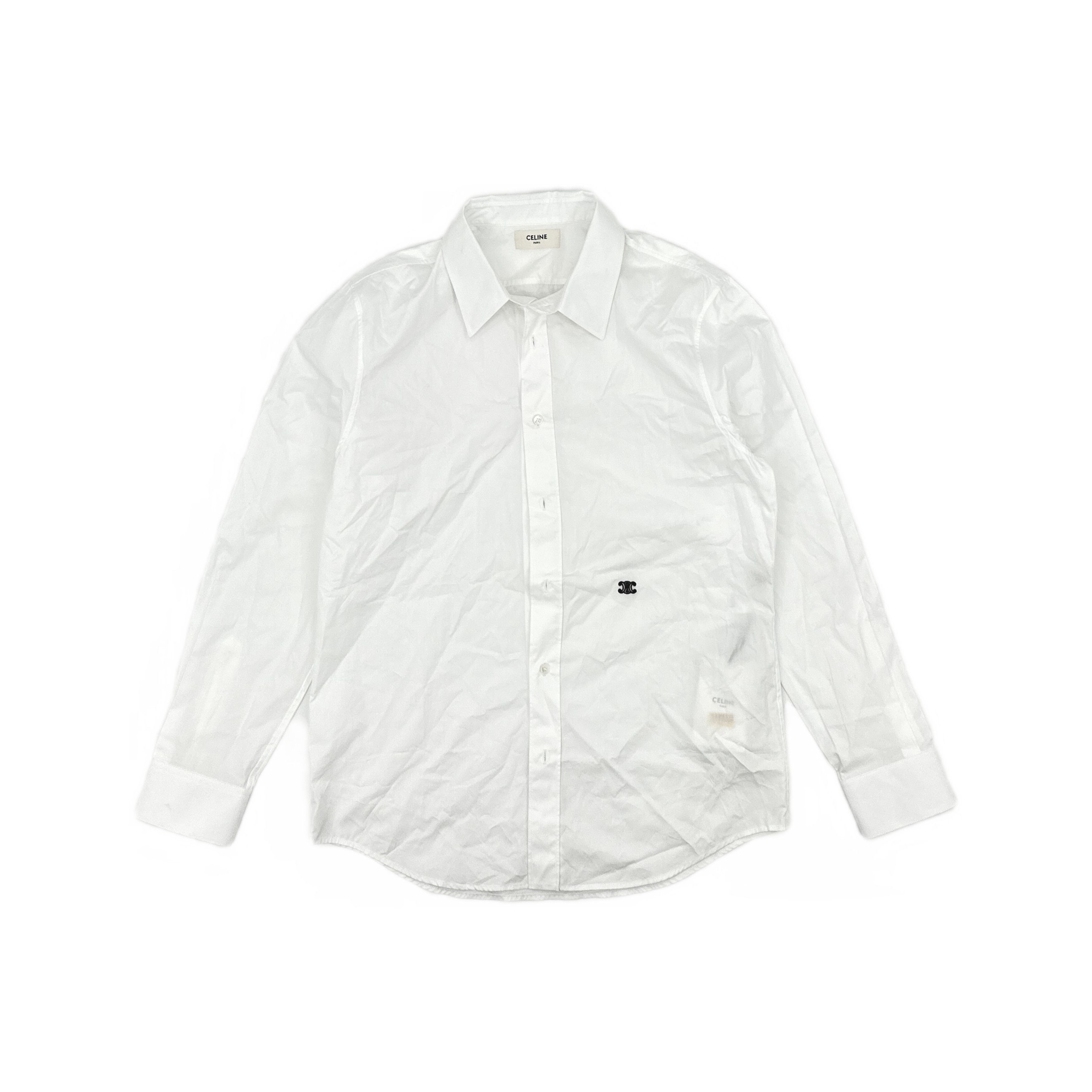 Celine Celine Logo Button Up Shirt Size L Size US L / EU 52-54 / 3 - 1 Thumbnail