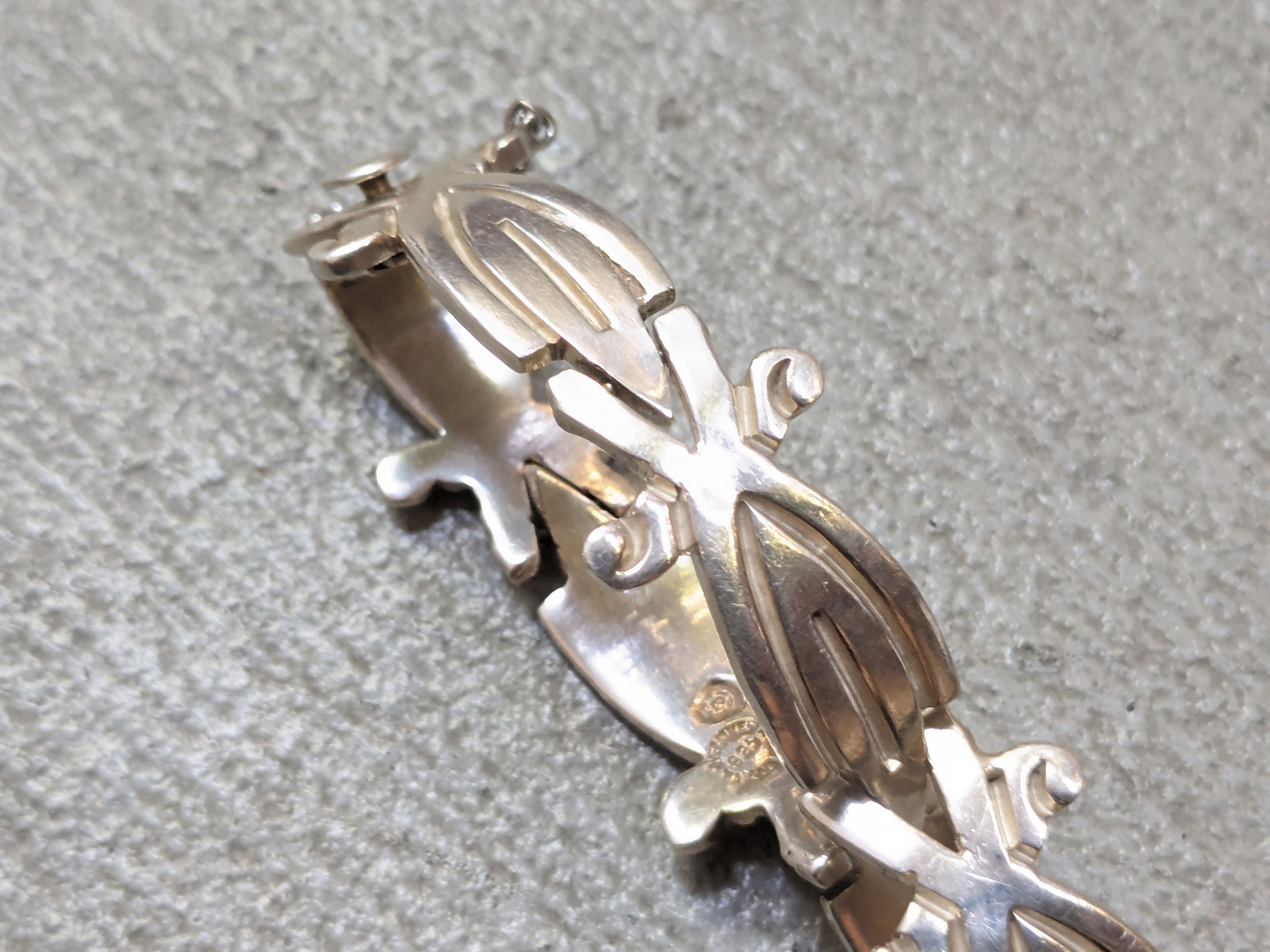 Jewelry Vintage Sterling Silver Bracelet 7.5" Chunky Thick Taxco Size ONE SIZE - 13 Thumbnail