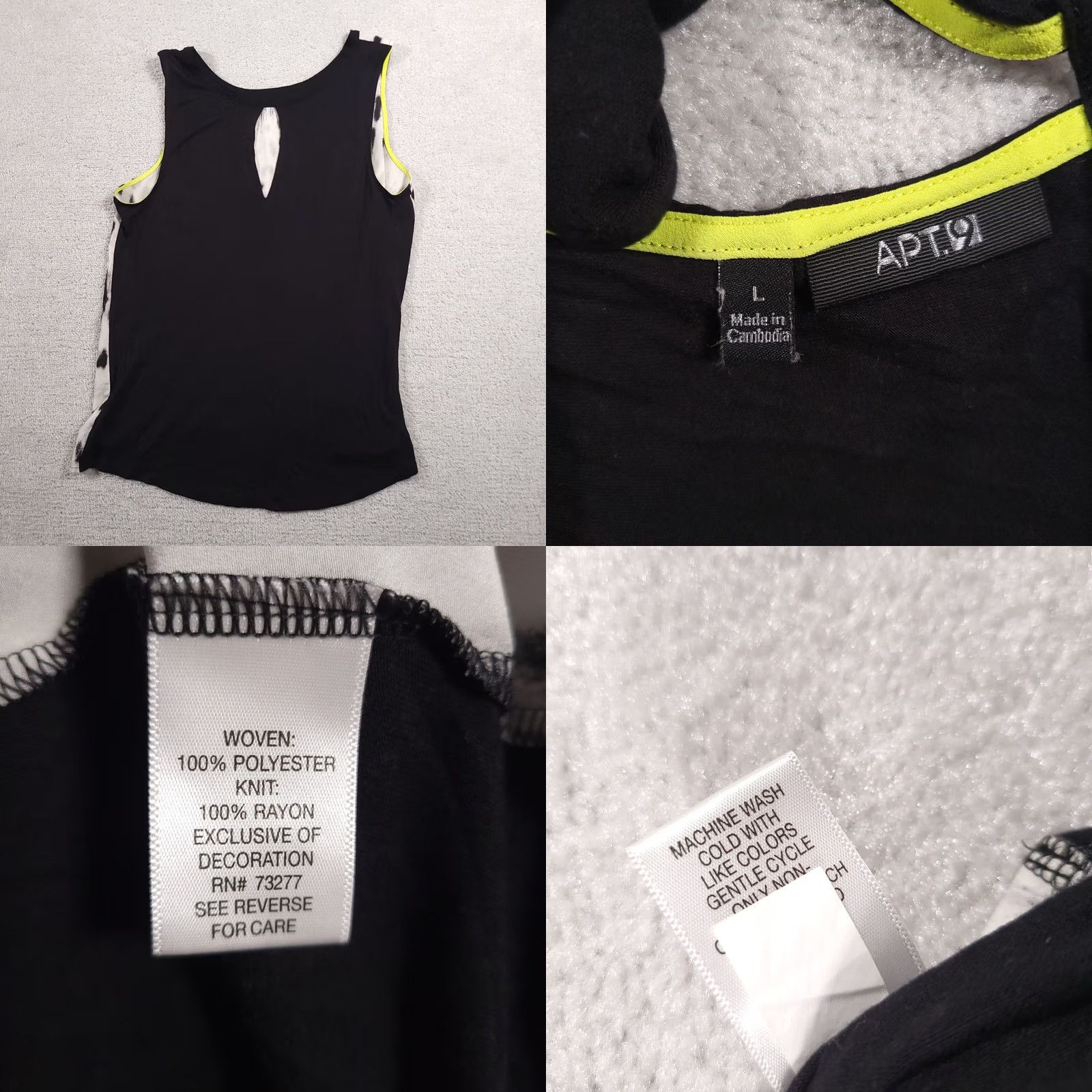 Apt. 9 Item Specifications: Country of Origin: USA Size L / US 10 / IT 46 - 8 Thumbnail