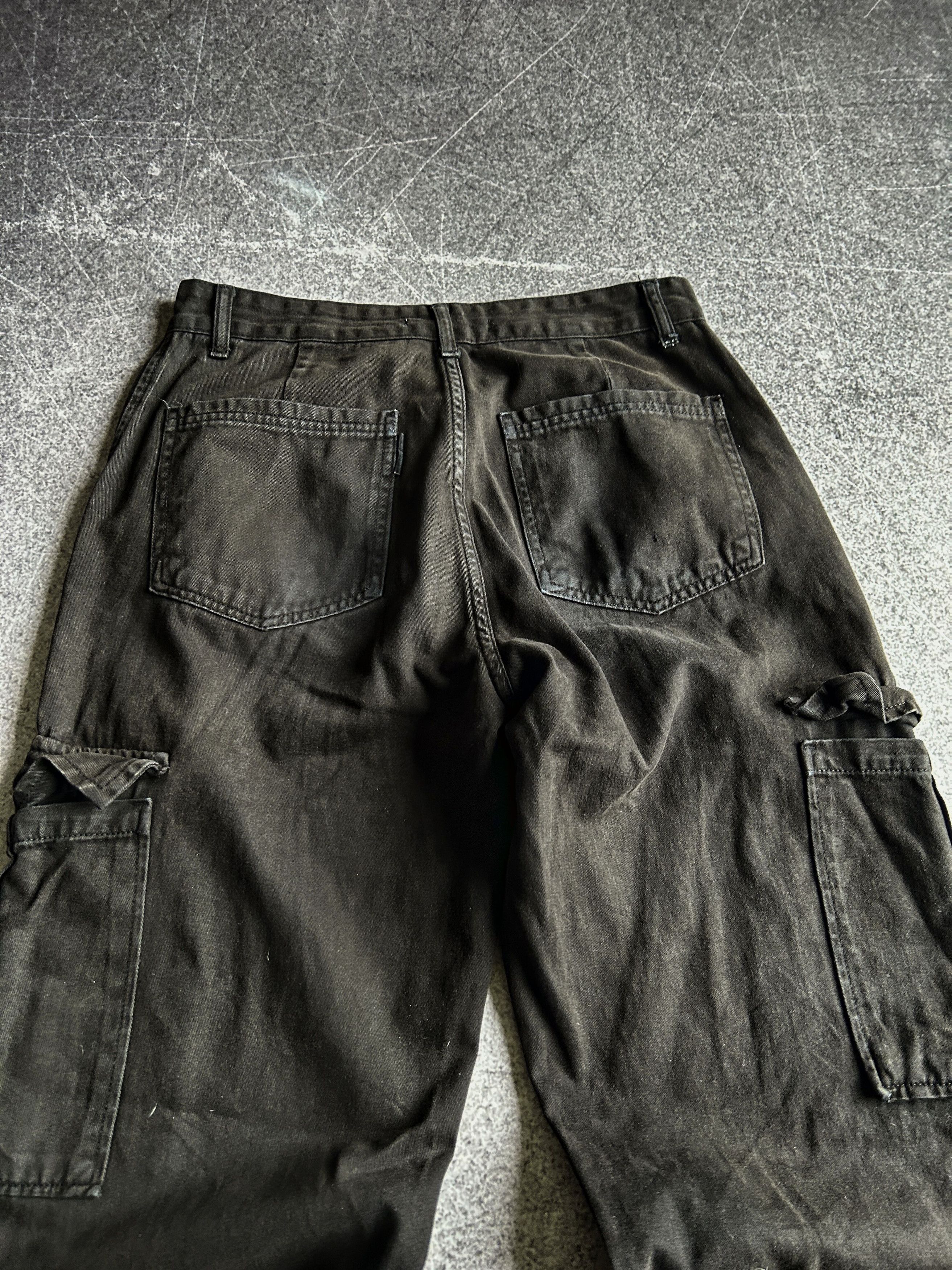 Vintage VTG Balenciaga Rick Owens Style Black Cargo Jeans 90s Y2K Size US 30 / EU 46 - 5 Thumbnail