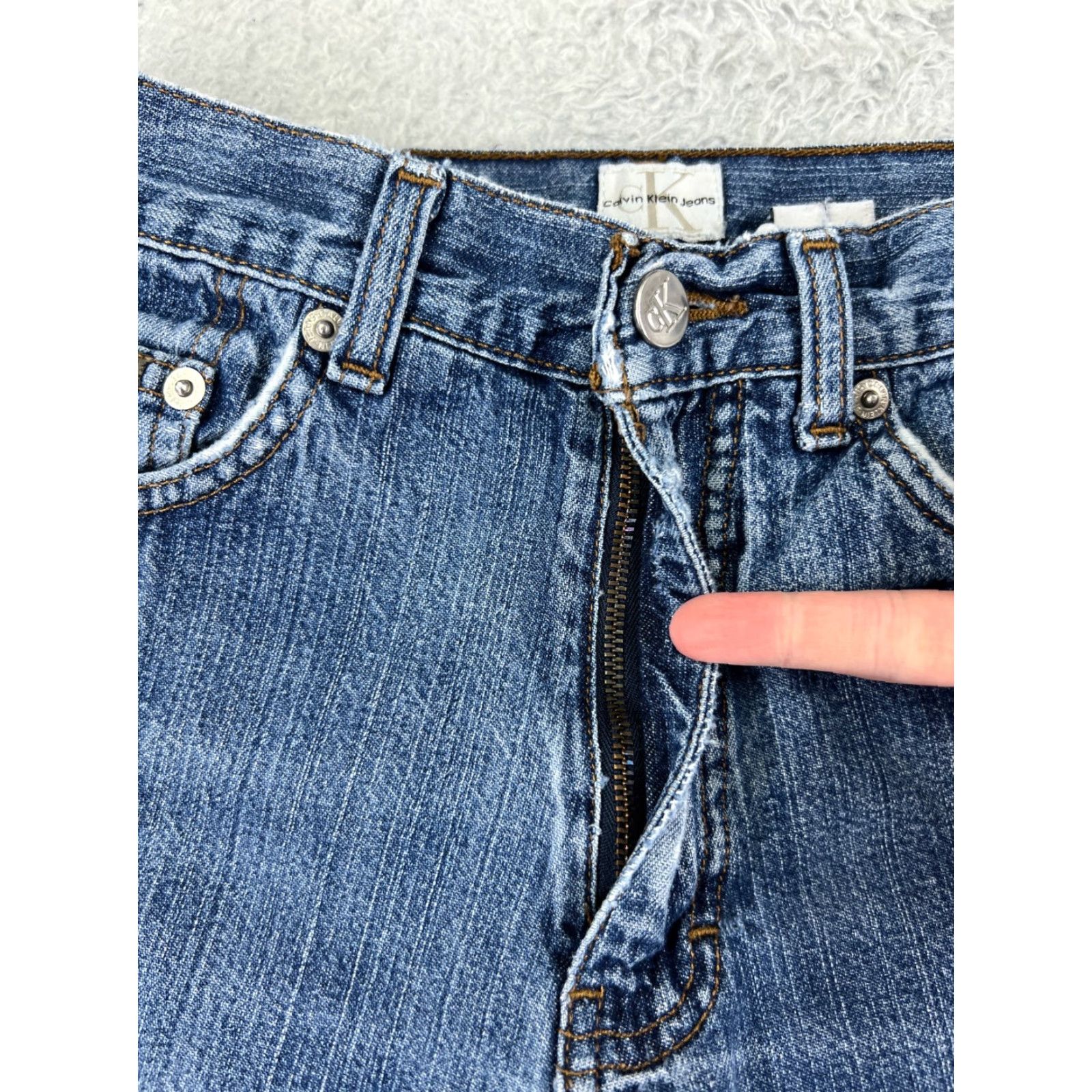 Calvin Klein Calvin Klein Jeans Women Bootcut Denim 8 Regular 28x24 Light Blue 5-Pocket Mid Rise Stretch Size 30" / US 8 / IT 44 - 7 Thumbnail