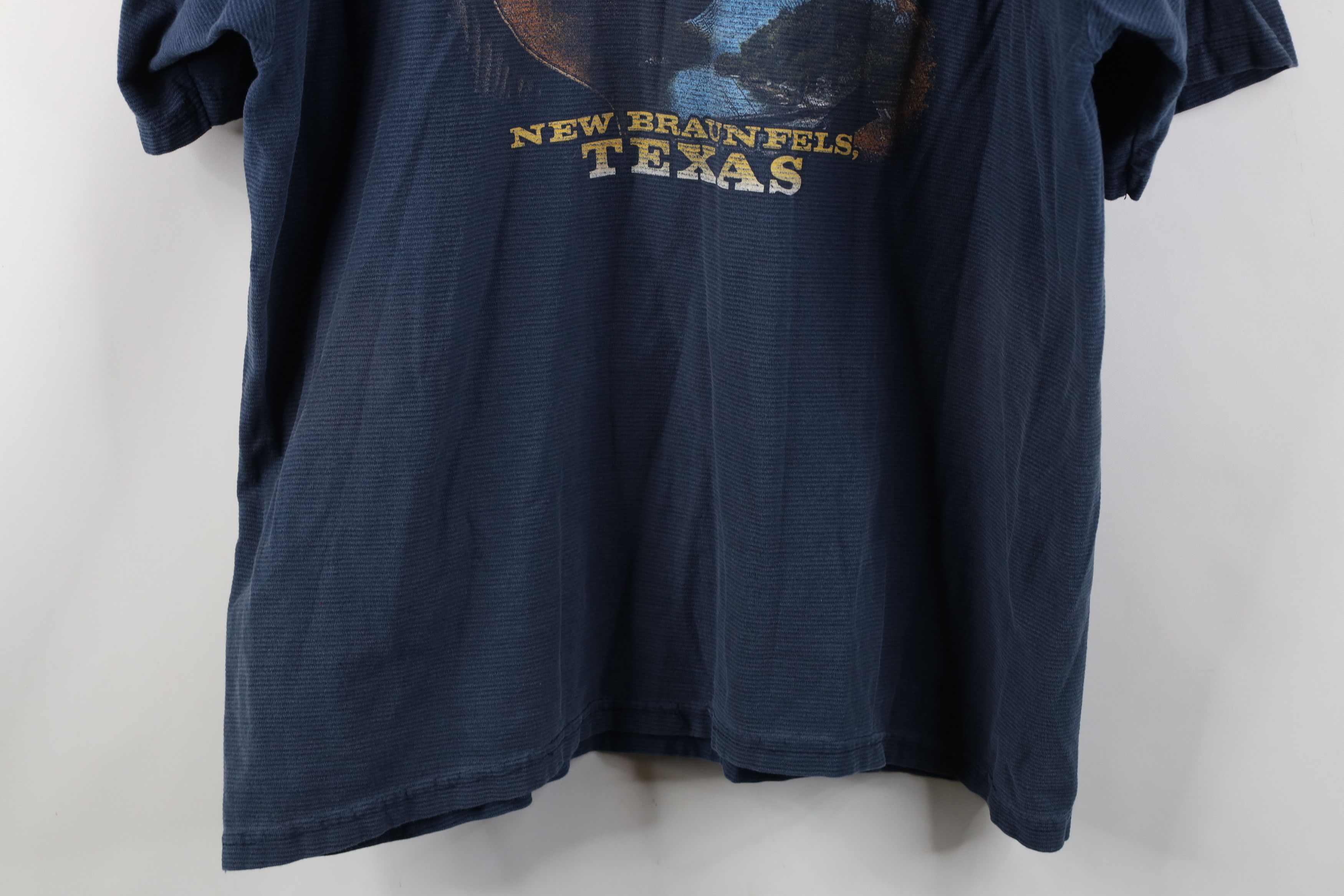 Harley Davidson Vintage Y2K 2005 Harley Davidson Knit Fire T-Shirt Blue USA Size US XXL / EU 58 / 5 - 16 Thumbnail