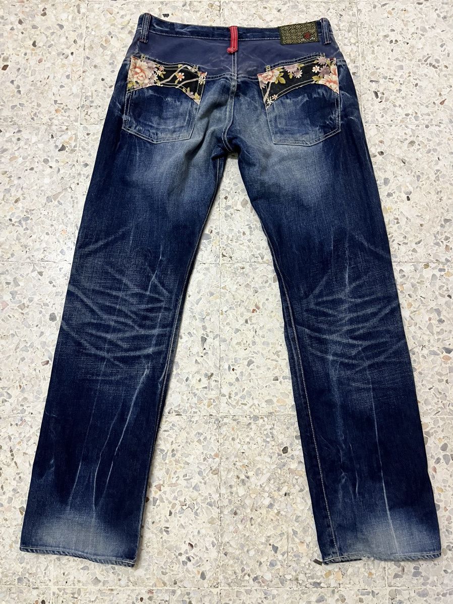 Japanese Brand Japanese brand Eternal distressed denim sakura design Size US 33 - 3 Thumbnail