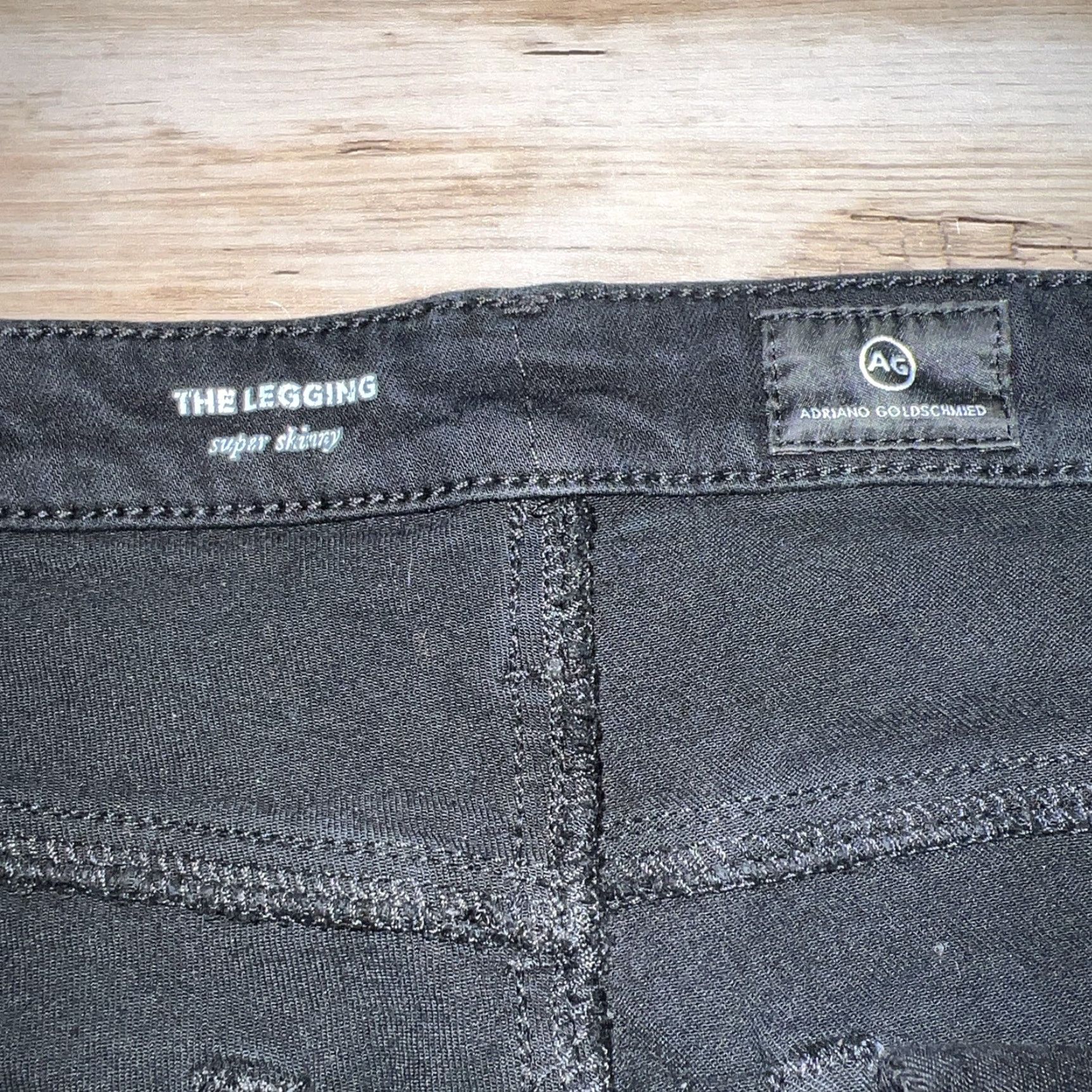 Vintage VINTAGE AG Adriano Goldschmied The Legging Super Skinny Black Jeans Womens Size Large 32" Inseam Size 36" / US 14 / IT 50 - 5 Thumbnail