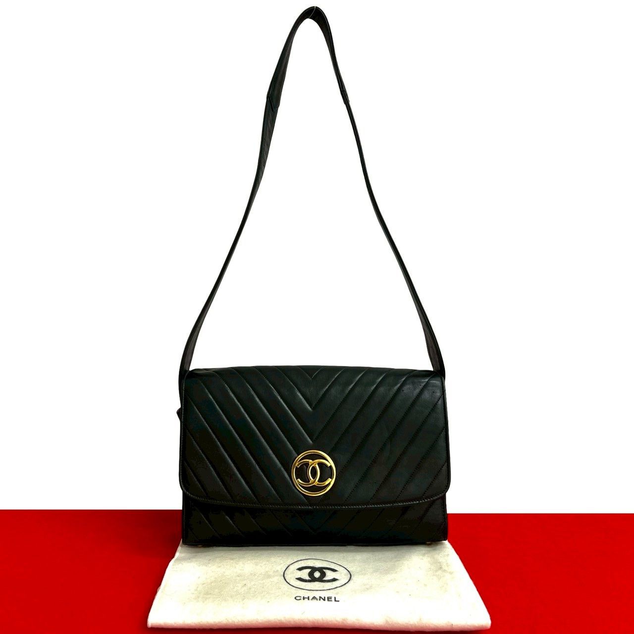 Chanel Chanel Chanel V Stitch Lambskin Shoulder Bag Leather Shoulder Bag DUTY FREE for USA Size ONE SIZE - 1 Thumbnail