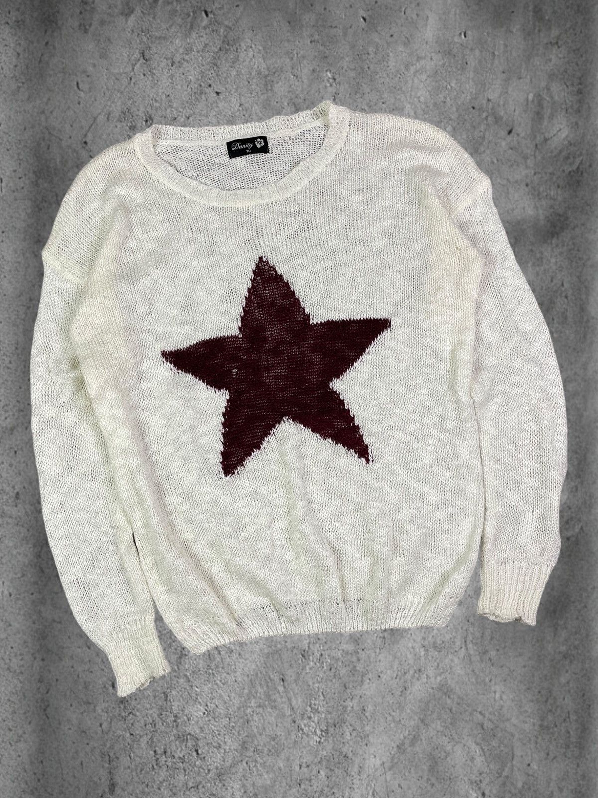 Japanese Brand × Vintage Vintage Y2K Star crochet Sweater Avant Garde Size US S / EU 44-46 / 1 - 1 Thumbnail