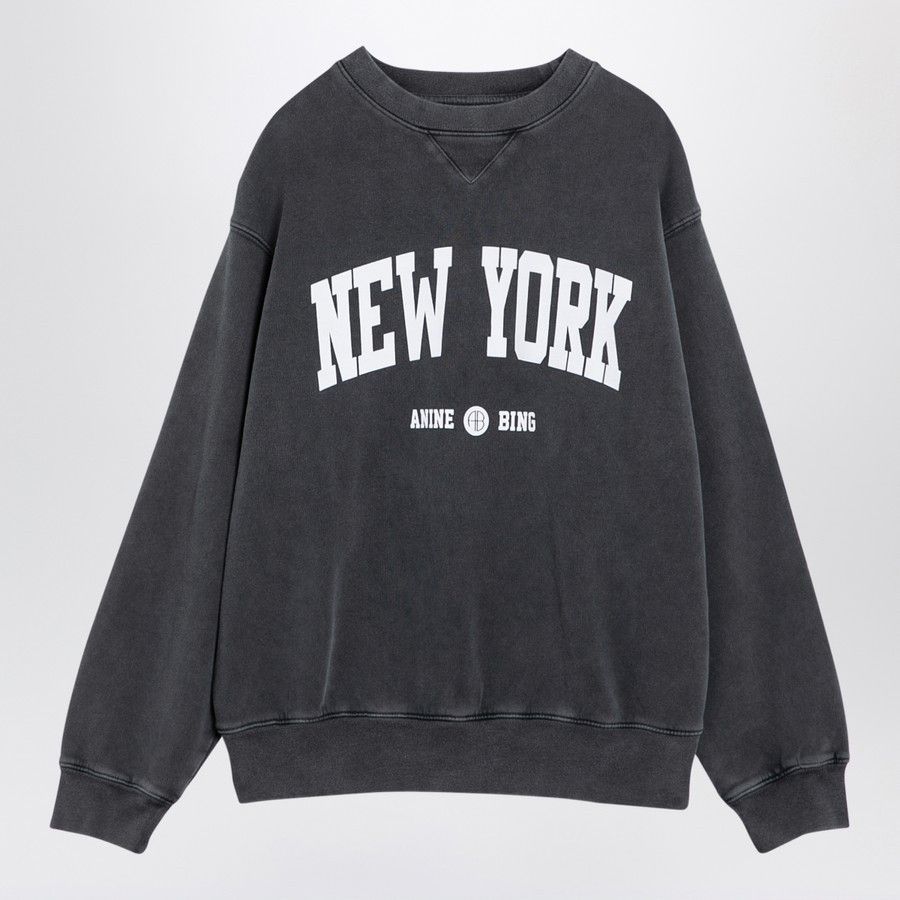 Anine Bing o1d2blof0724 Crew-neck Sweatshirt in Washed Black Size S / US 4 / IT 40 - 1 Thumbnail