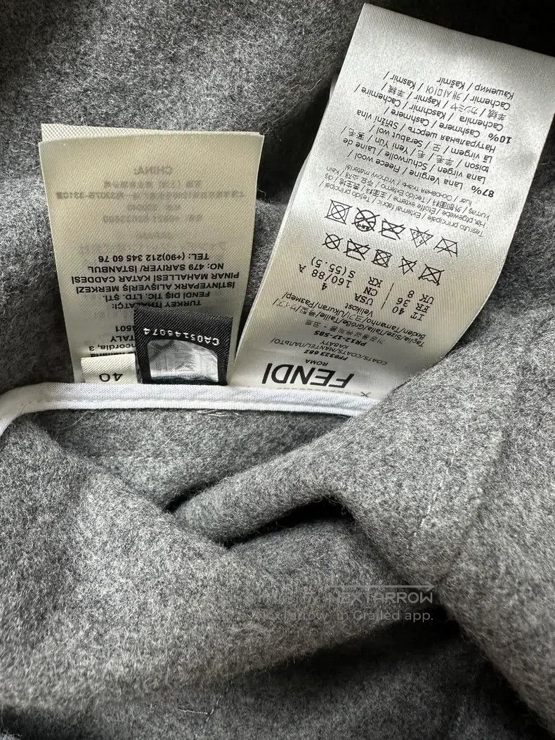 Fendi Fendi Grey wool coat Size XS / US 0-2 / IT 36-38 - 4 Thumbnail