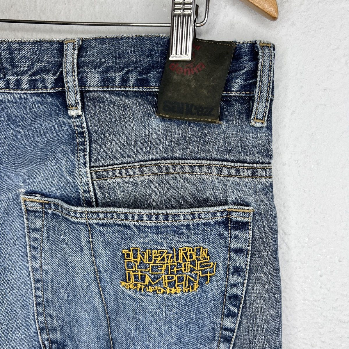 Fubu × JNCO × Southpole Vintage Sancezz Baggy Hip Hop Pants Trousers Patchwork Denim Size US 34 / EU 50 - 10 Thumbnail