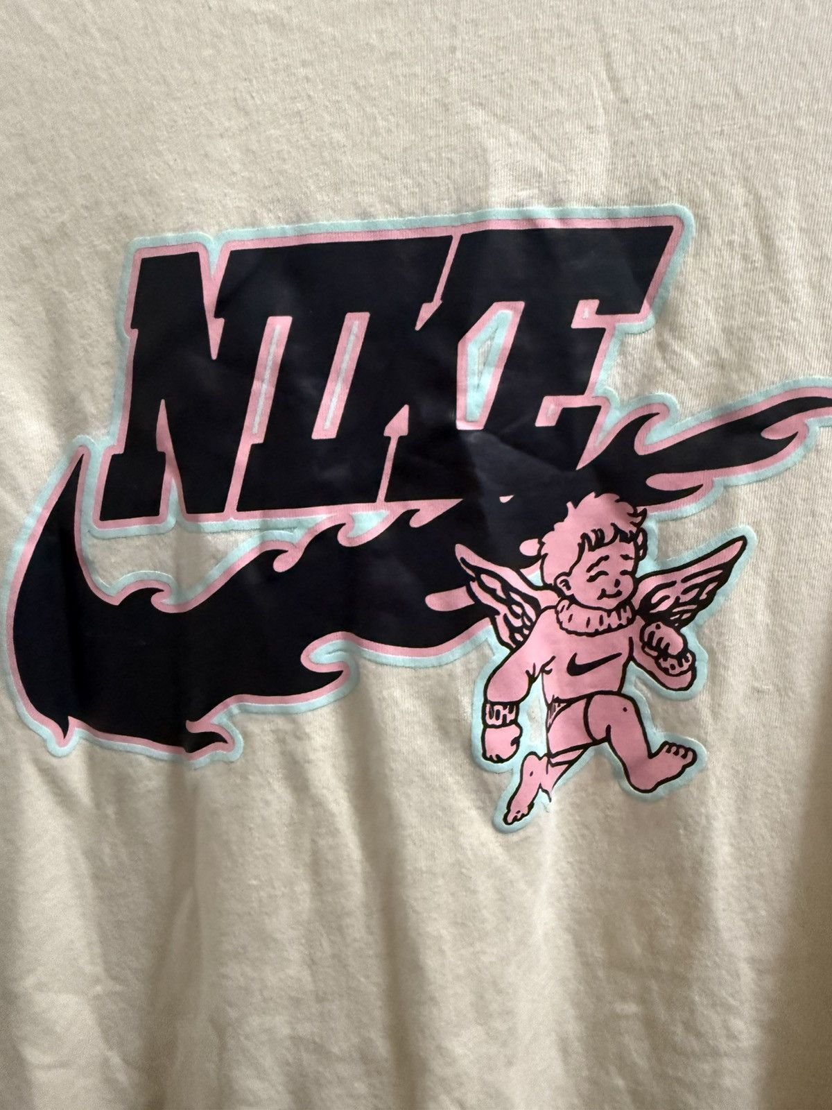 Nike Vintage Nike Tee cream Size US XL / EU 56 / 4 - 4 Thumbnail