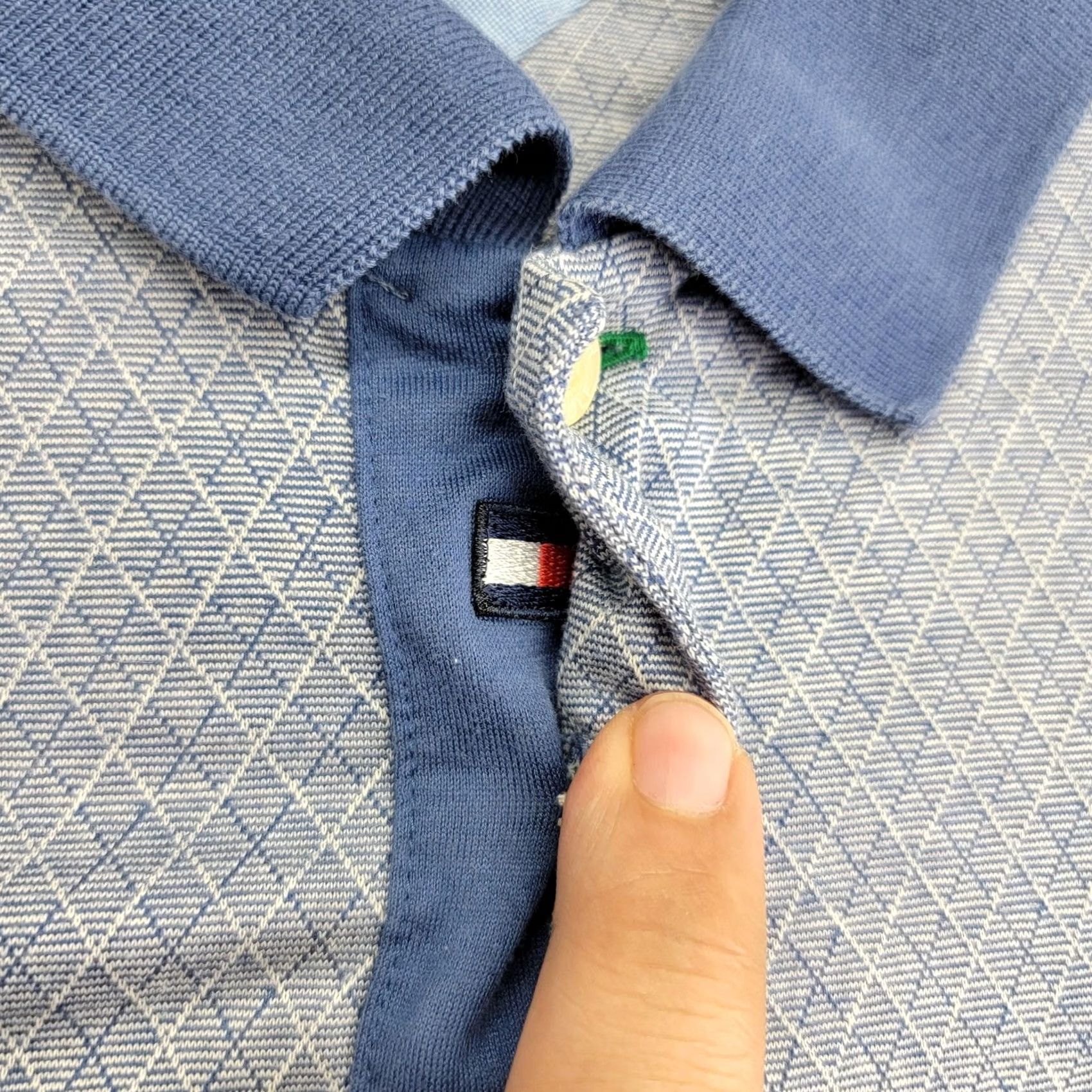 Tommy Hilfiger Tommy Hilfiger Golf Polo Shirt Mens 2XL Blue Mercerized Cotton Diamond Crest Size US XXL / EU 58 / 5 - 7 Thumbnail