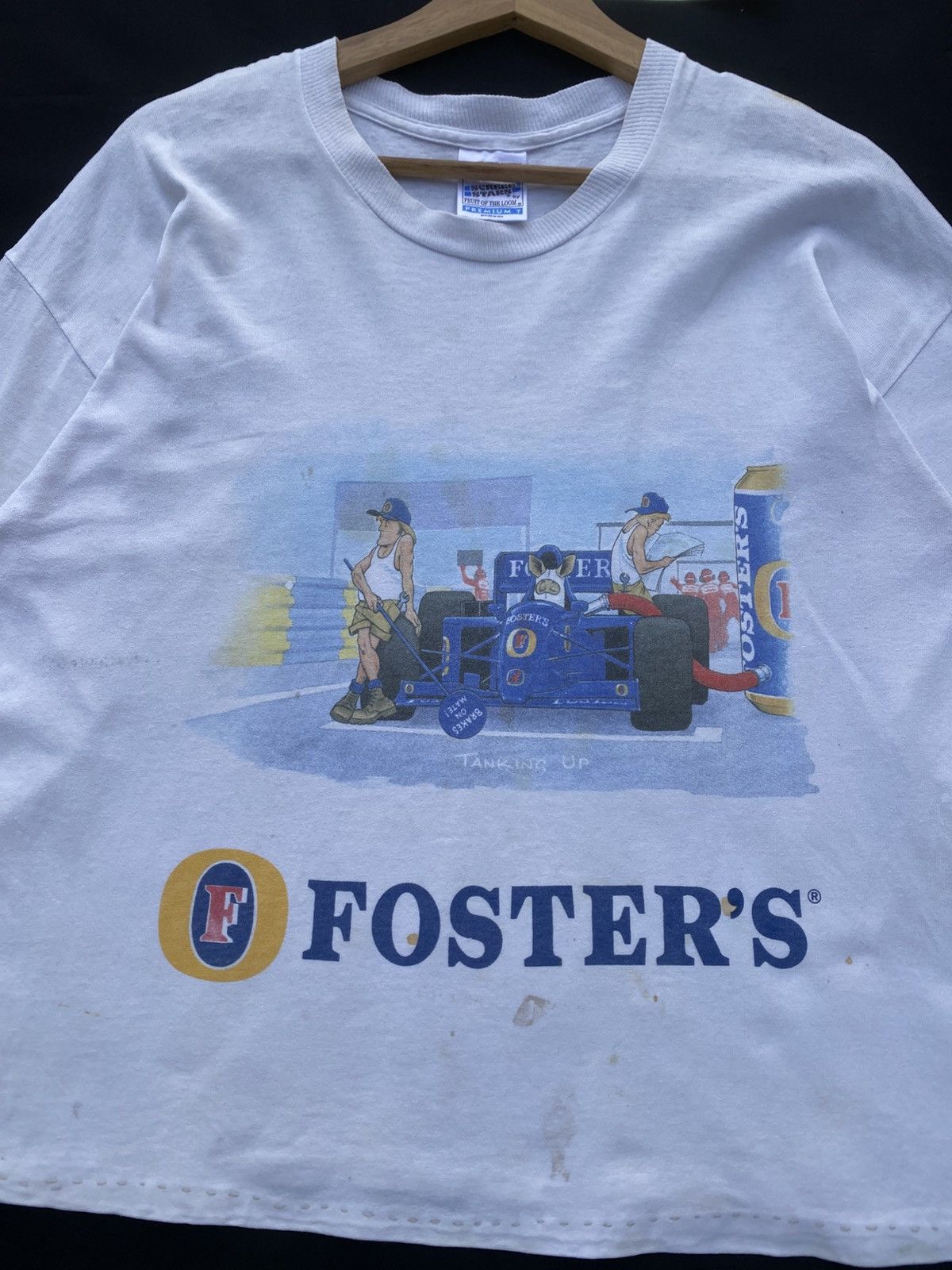Vintage Rare Vintage 90s Foster’s Formula One Racing Team Tshirt Size US M / EU 48-50 / 2 - 8 Thumbnail