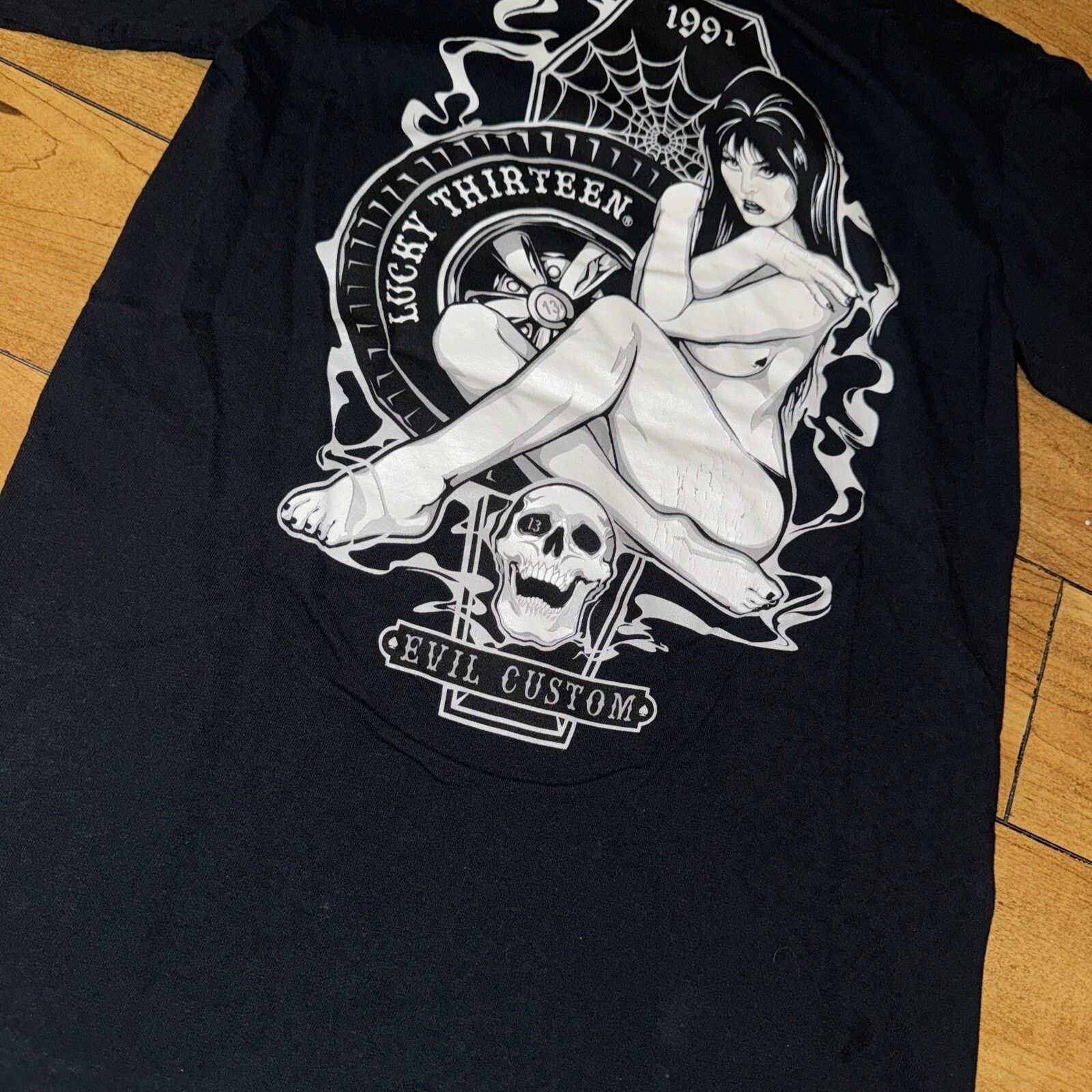 Band Tees × Vintage The Original Lucky 13 T-Shirt Black Small 17x26 Size US S / EU 44-46 / 1 - 6 Thumbnail