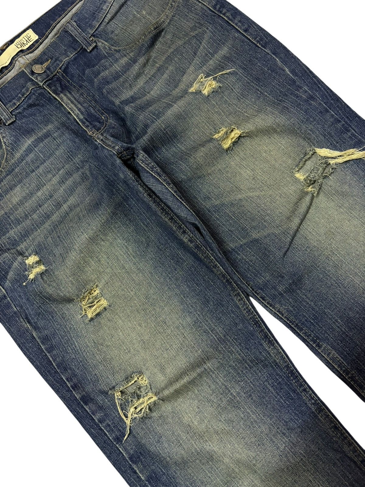 Rustic Dime Vtg Rustic Dime Distressed Mud Washed Jeans Size US 34 / EU 50 - 3 Thumbnail