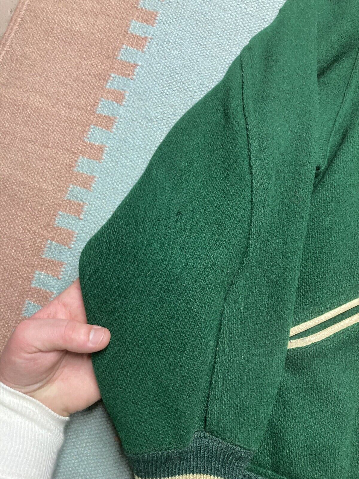 Vintage 1950s wool jacket Michigan State University MSU band L Size US L / EU 52-54 / 3 - 7 Thumbnail