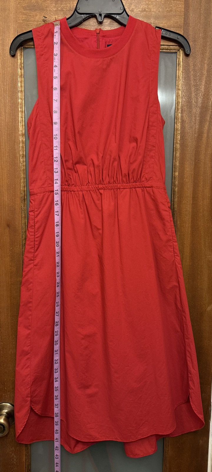 Madewell Madewell Bandana Red Lakeshore Sleeveless Cotton Midi Dress Size XS / US 0-2 / IT 36-38 - 9 Thumbnail