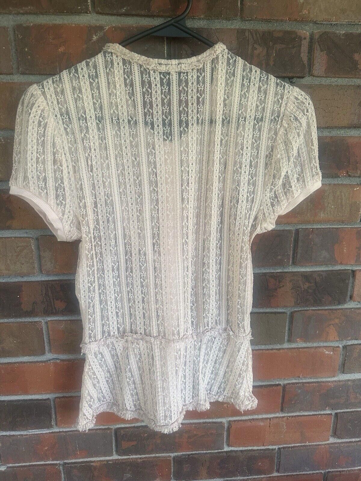 Designer womens career blouse small Tara Jarmon Lace Size S / US 4 / IT 40 - 3 Thumbnail